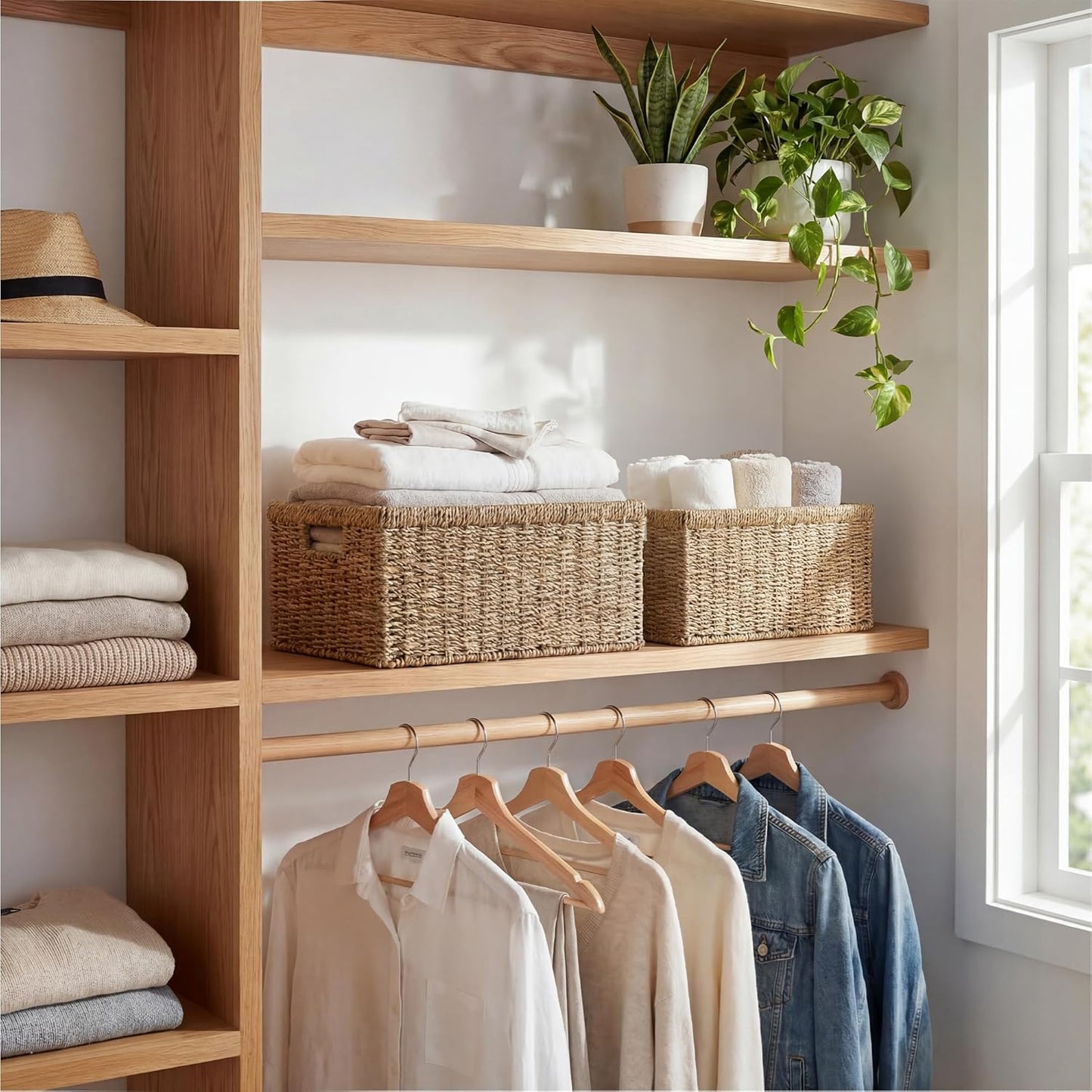 Wicker Storage Baskets / Natural