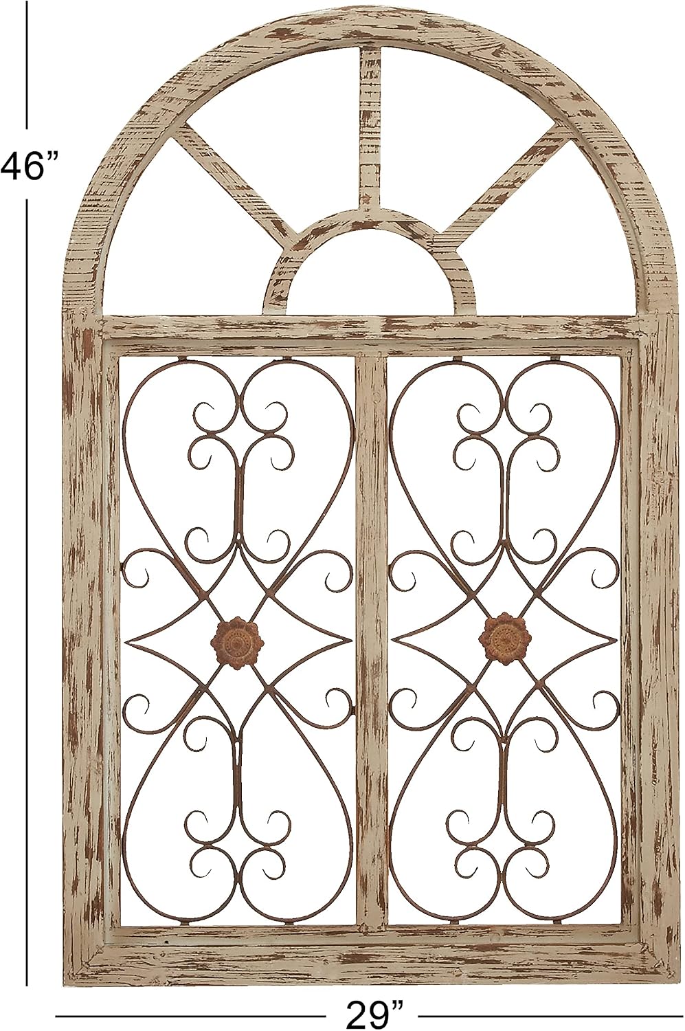 Metal Scrollwork Relief / 28.2"L x 1"W / Light Blue