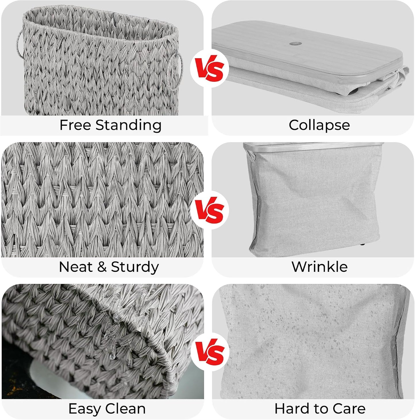 Wicker Basket / Toilet Paper Basket / Grey