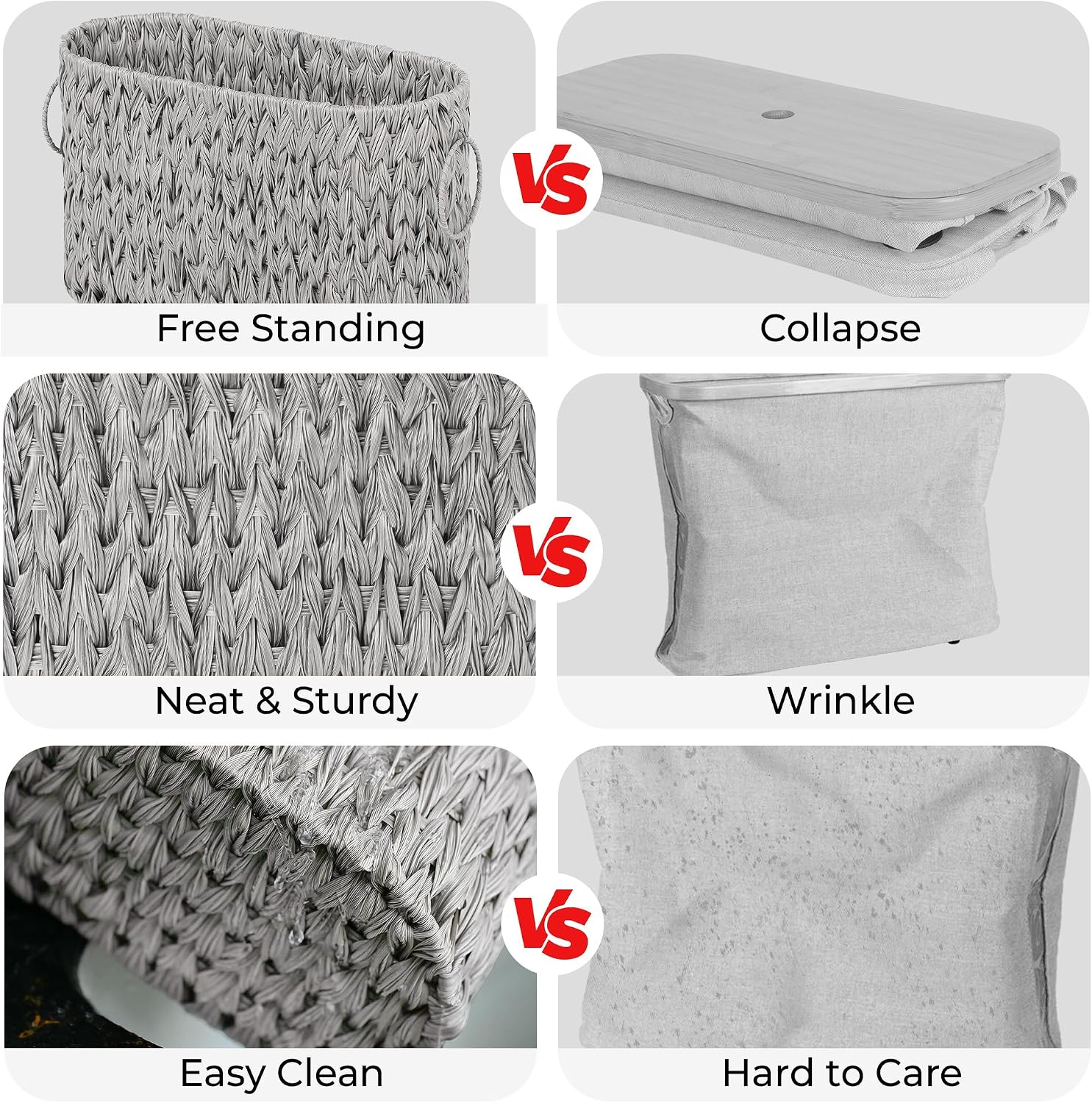 Wicker Basket / Toilet Paper Basket / Grey