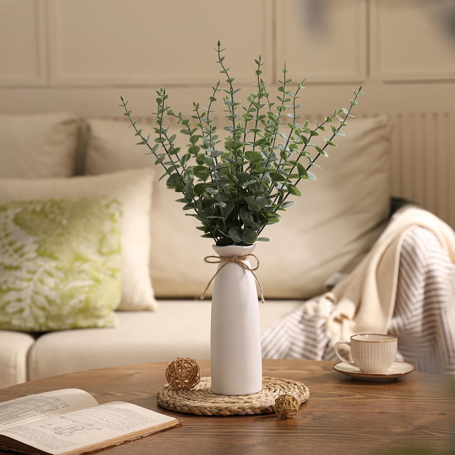 Boho Home Decor Plant / White / Set of 20