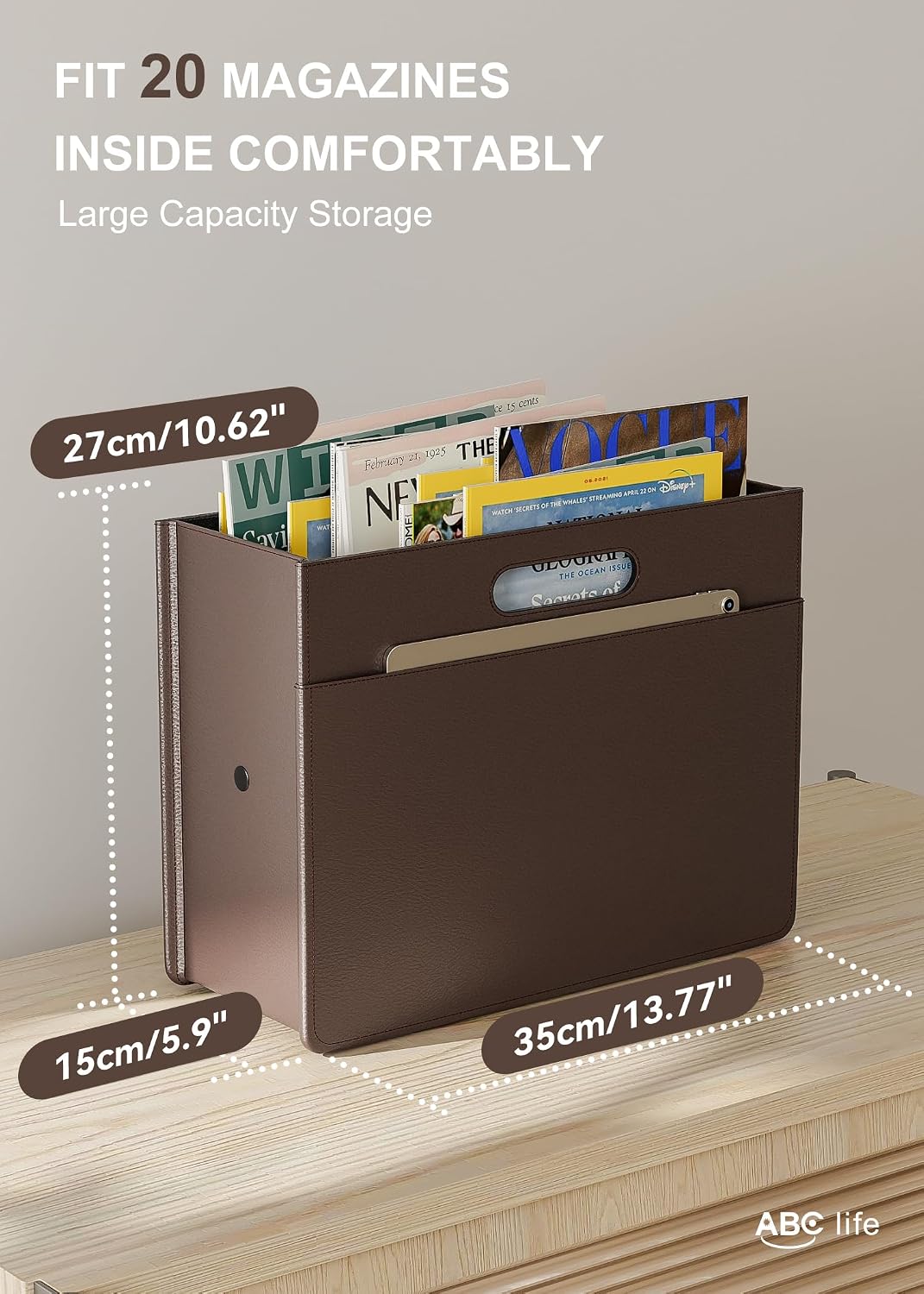 Magazine Holder Magazine Rack Floor / Brown