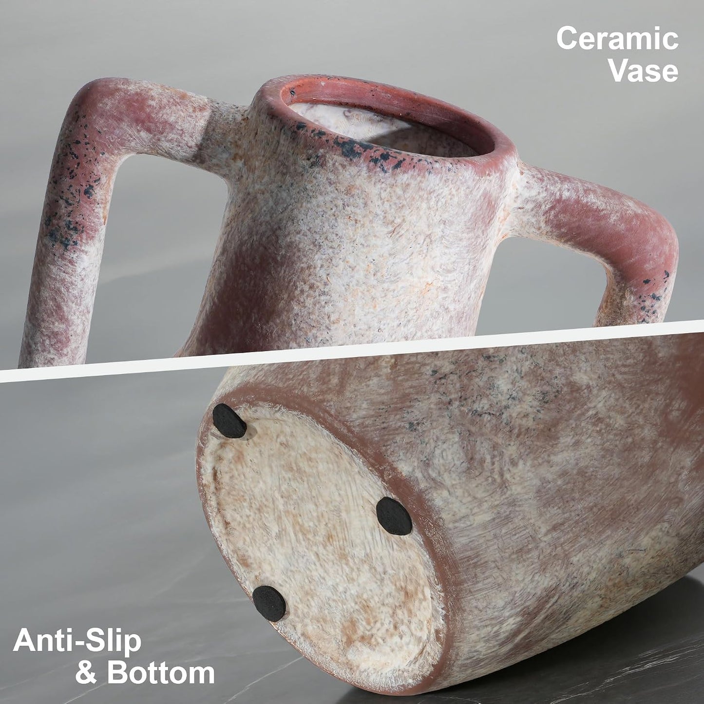 Ceramic Flower Vase / 12.8 In - Terracotta / 12.8 Inch