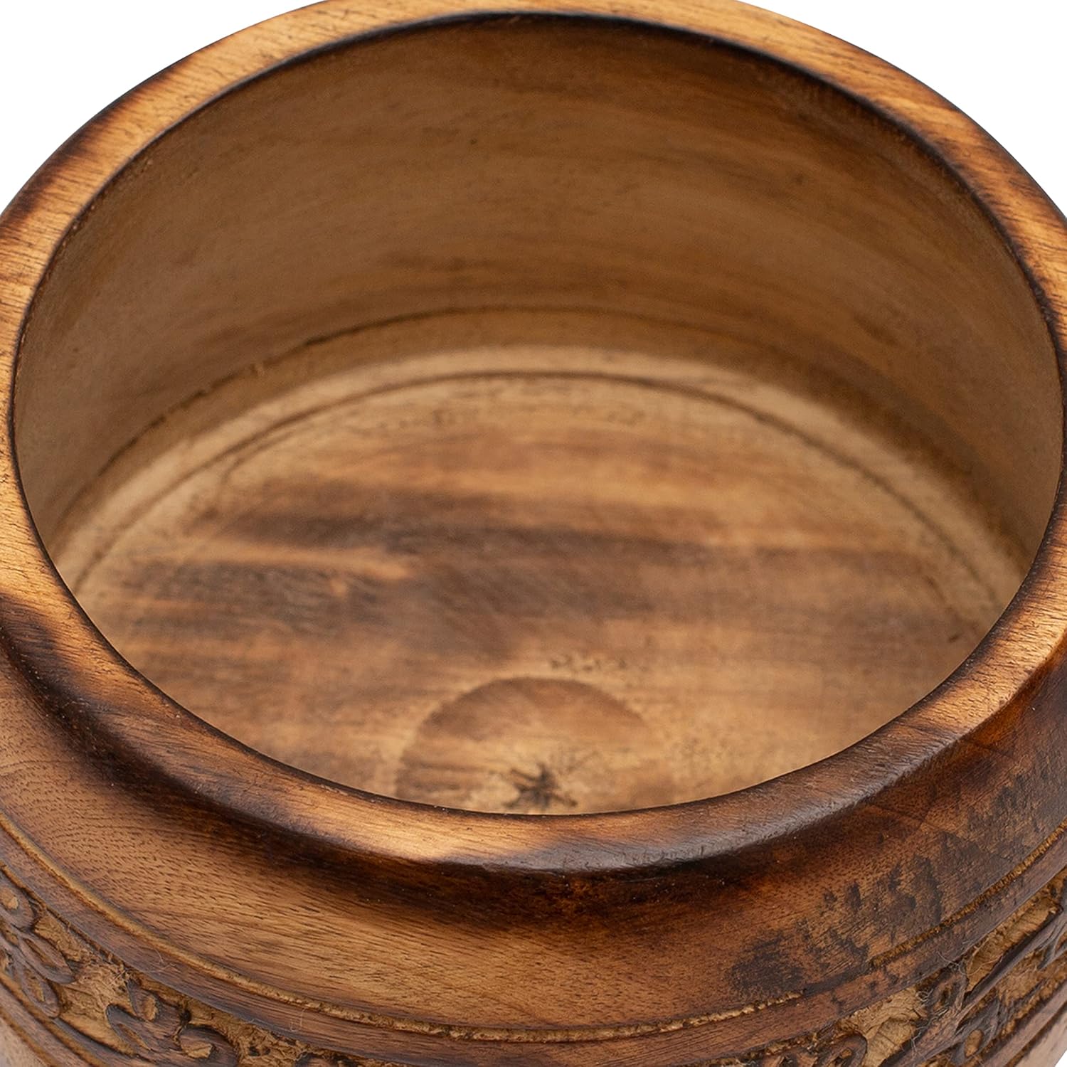 Handmade " Decorative Mango Wood Snack Serving Bowl For Dry Fruits Chips / Antique Finish / 5 x 3
