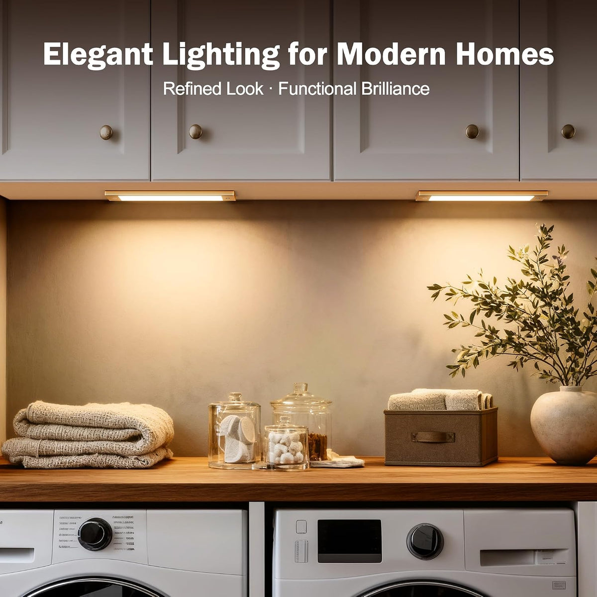 V4light Motion Sensor Cabinet Light, Rechargeable, Dimmable, 2Pcs, 9in | Silver aluminum, magnetic wireless, 1800mAh, 3