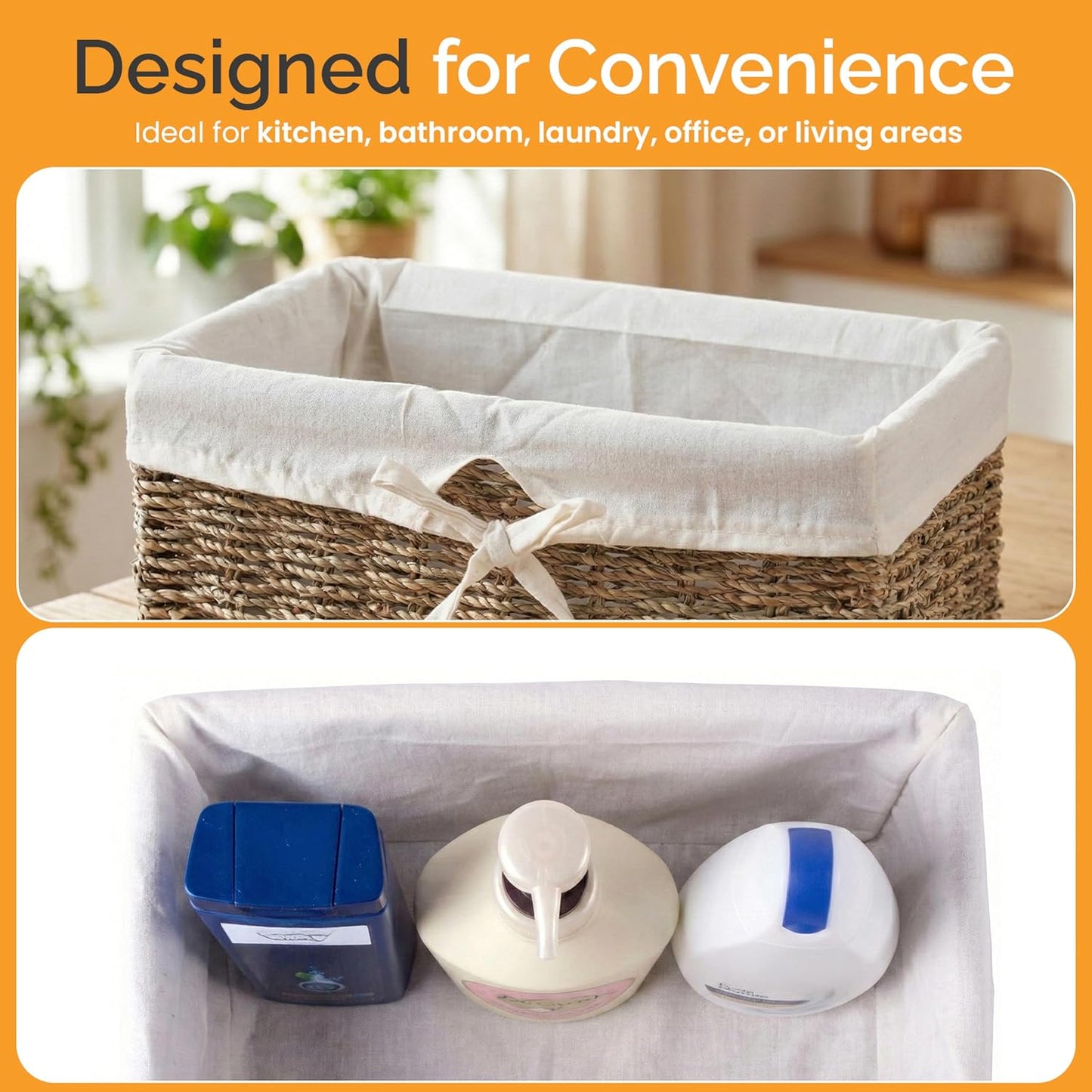 Wicker Basket / Wicker Basket for Gifts / White