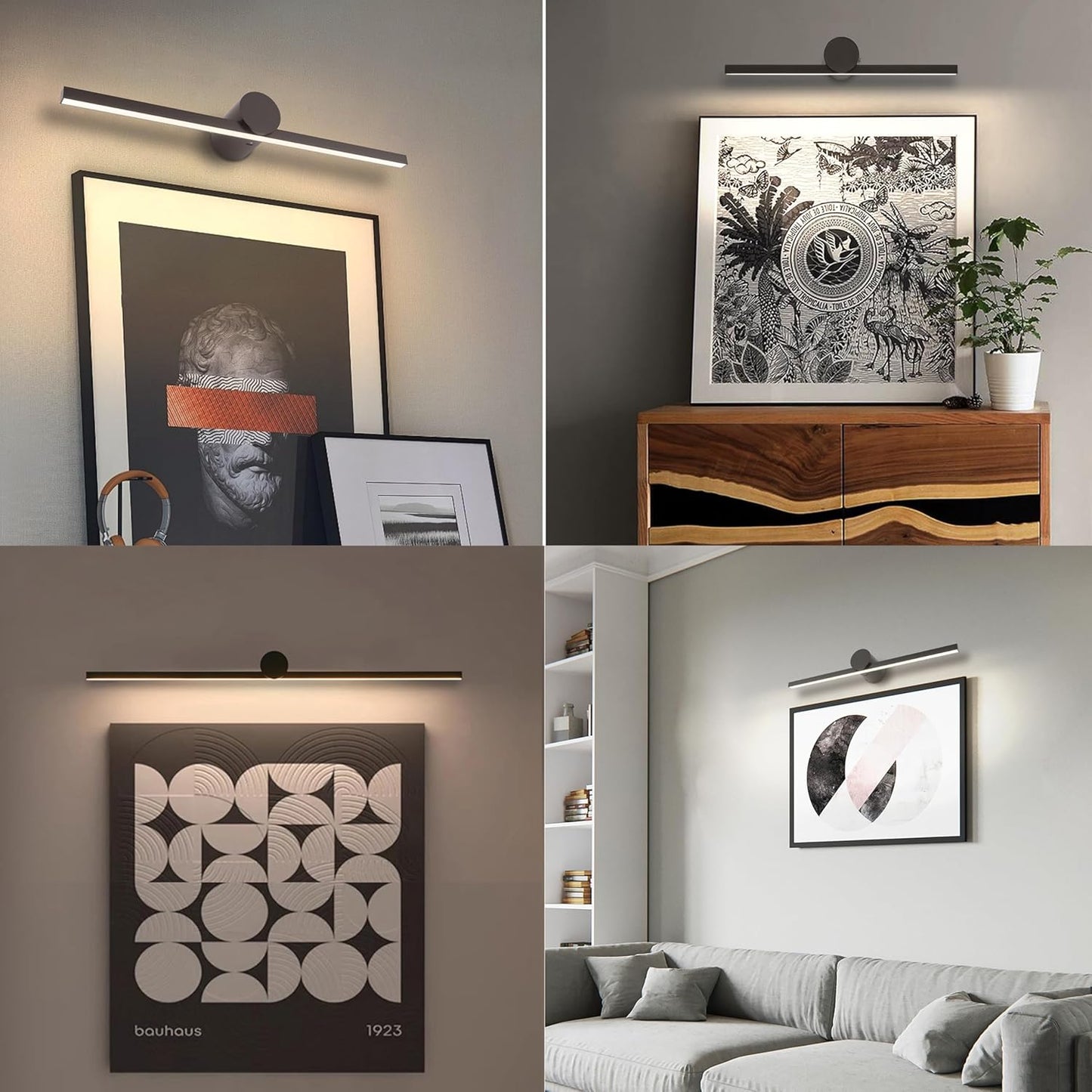 ZitoStory Battery Operated Picture Light with Remote,Wireless Dimmable Art Lights for Paintings Rechargeable Gallery