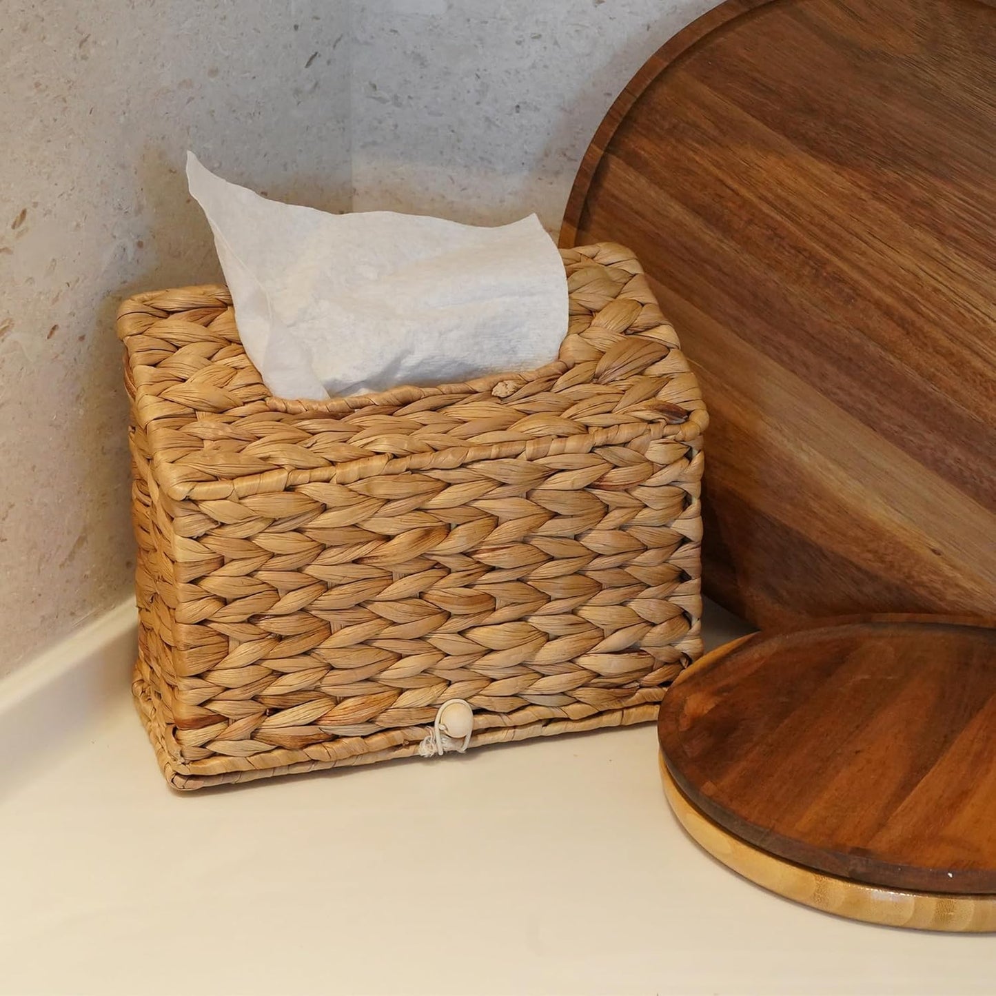 Handwoven Towel Holder / Water Hyacinth / Single
