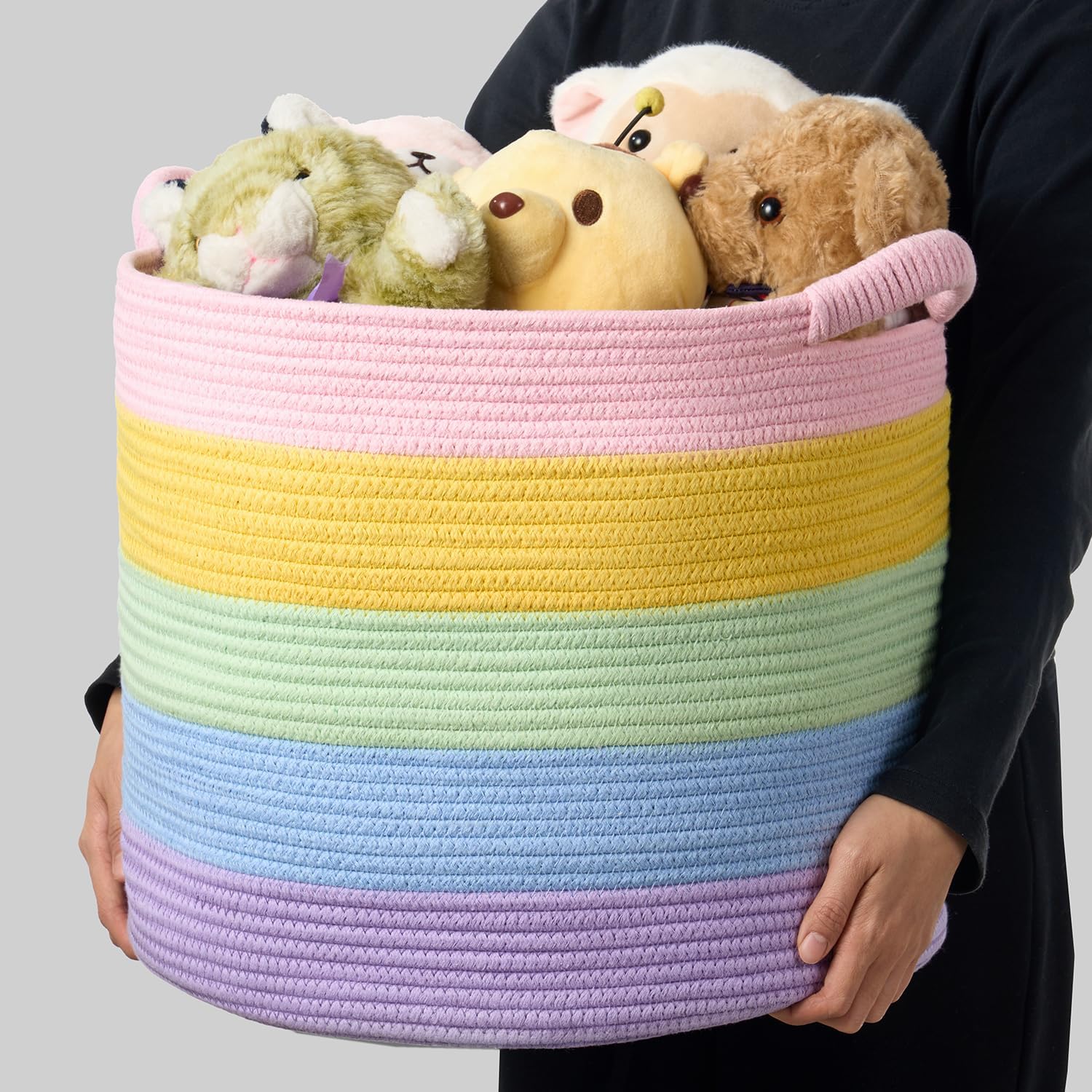Blanket Basket / Pillows & Laundry / Rainbow / 16 x 16 x 14