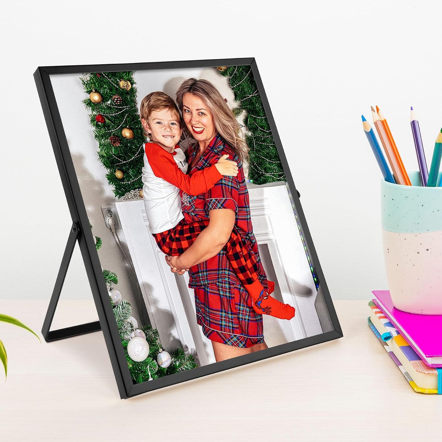 Metal Picture Frames / 8 x 10 / Vertical / Matte Black / Set of 2