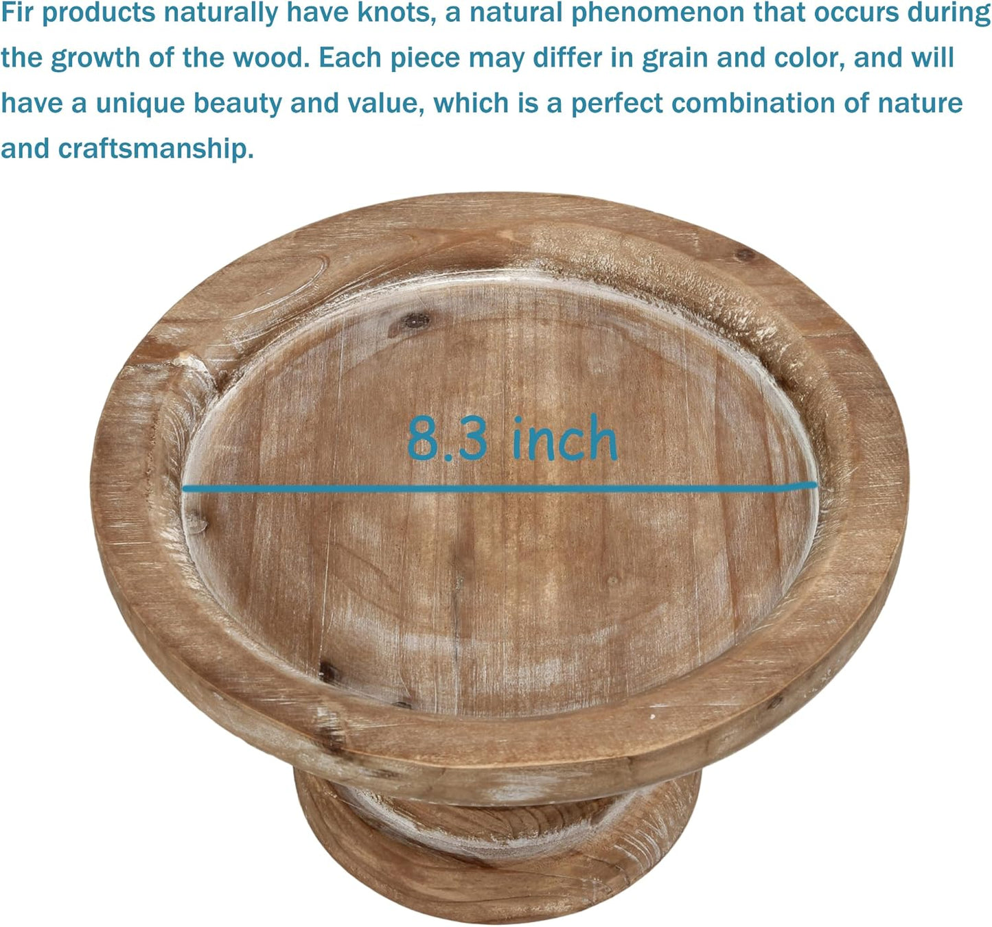 11" Rustic Cake Stand / Brown / 10.6 x 10.6 x 6.7