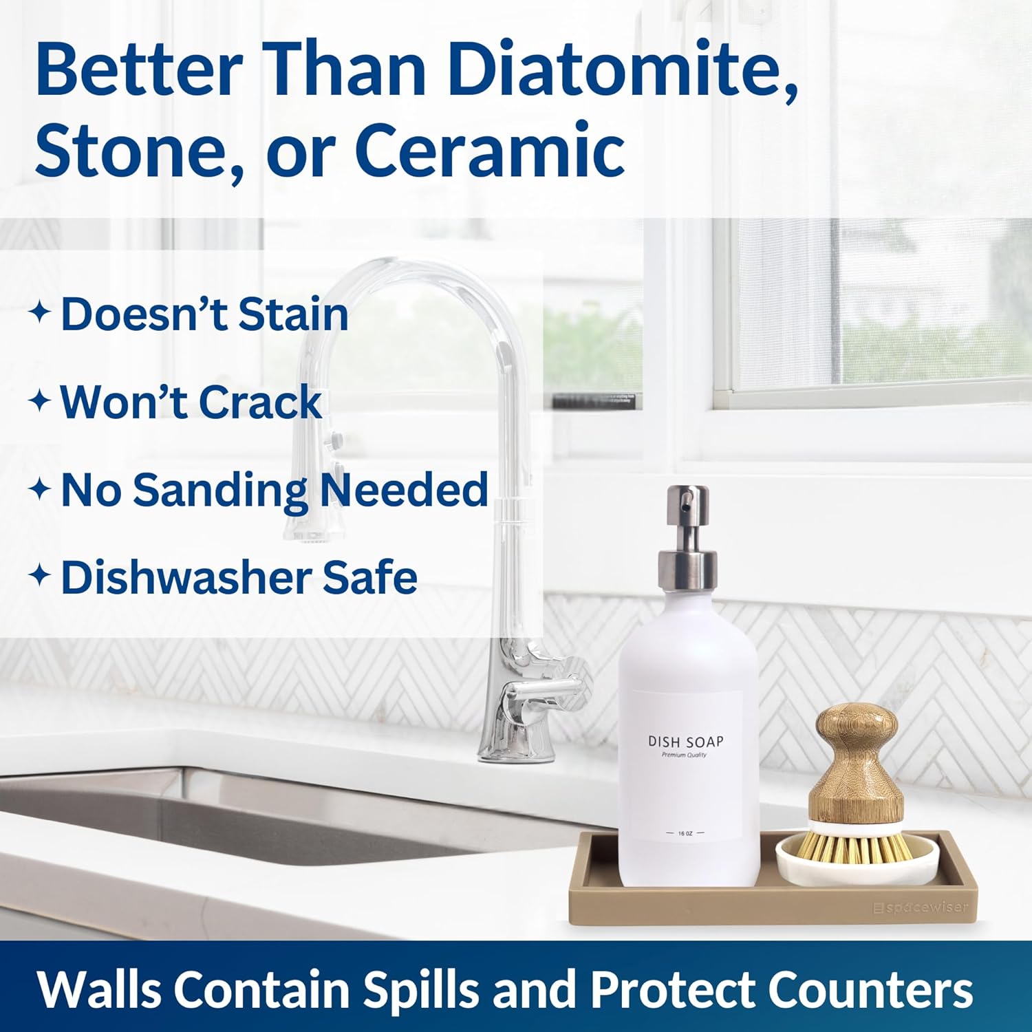 Bathroom Trays / Countertop and Vanity Tray / Coastal Sand / Small 7.7