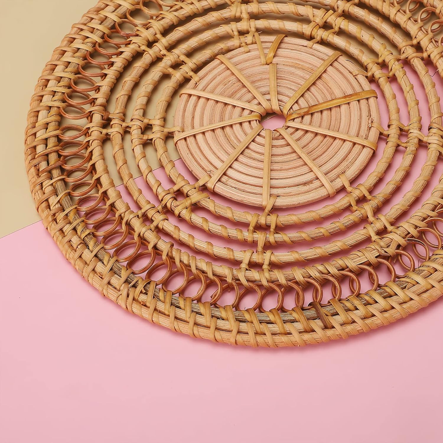 Boho Wall Basket Decor Set / 13 Inch