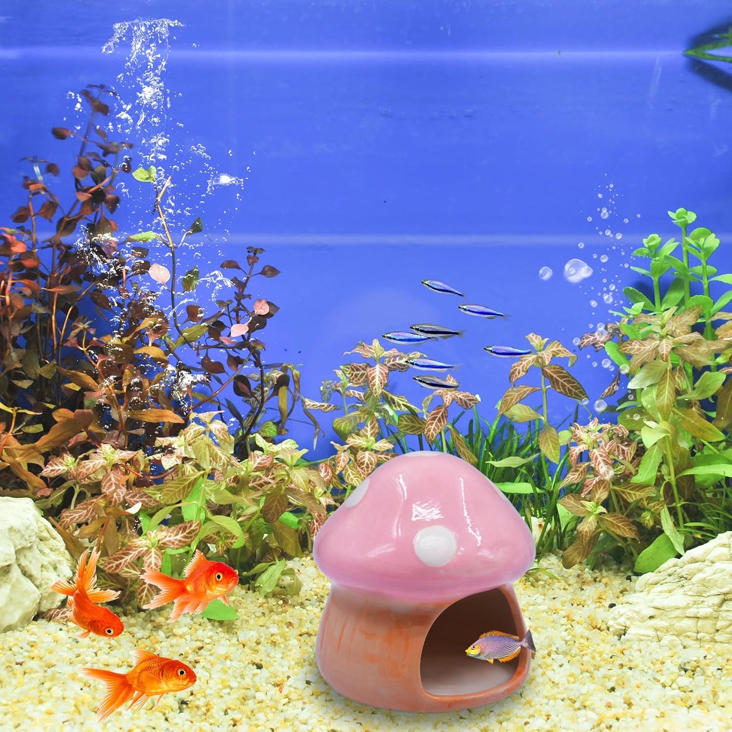Ceramic Fish Tank Hideout Landscaping / Pink