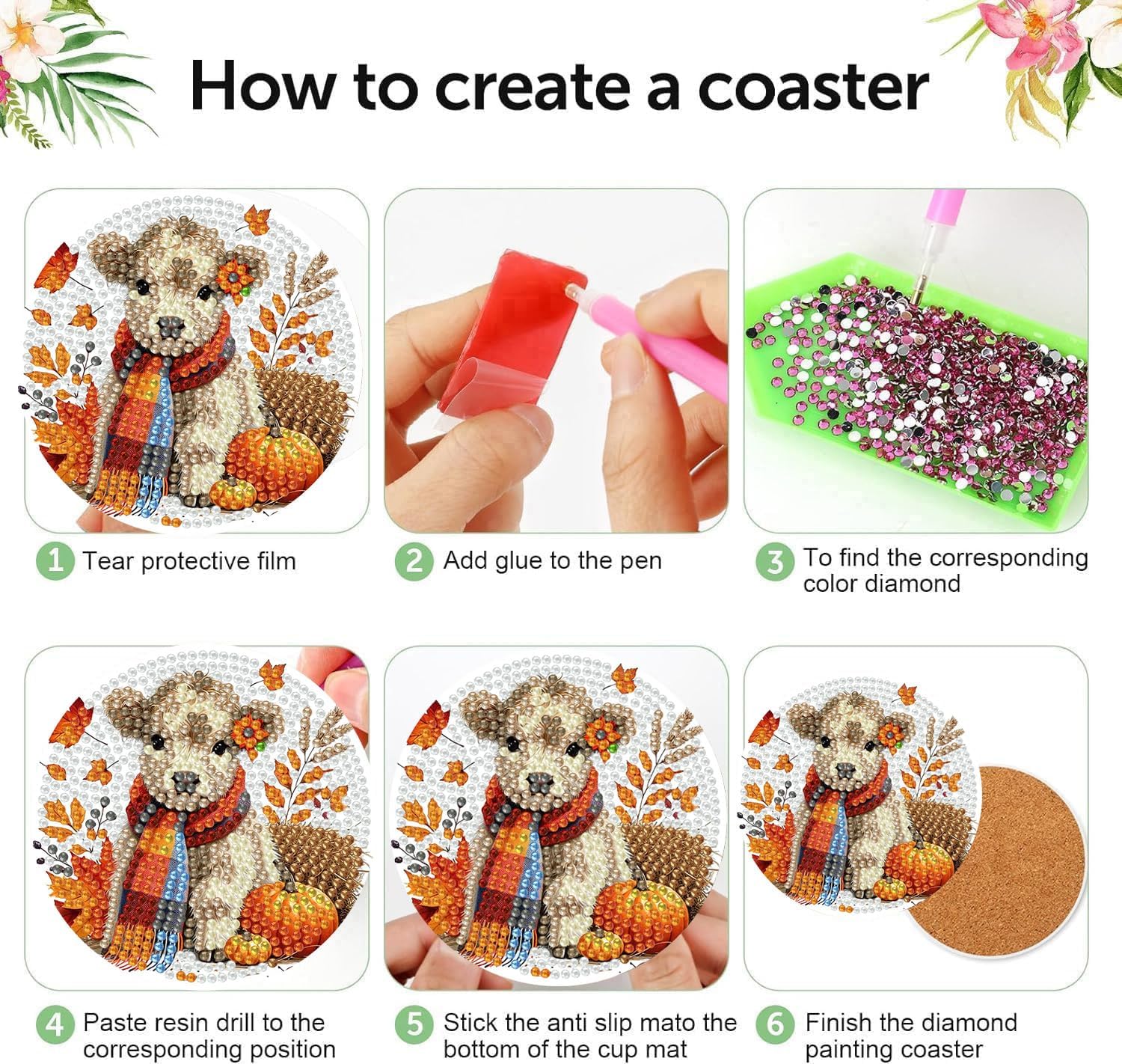 Holder Cork Pads / Fall Cow / Set of 8