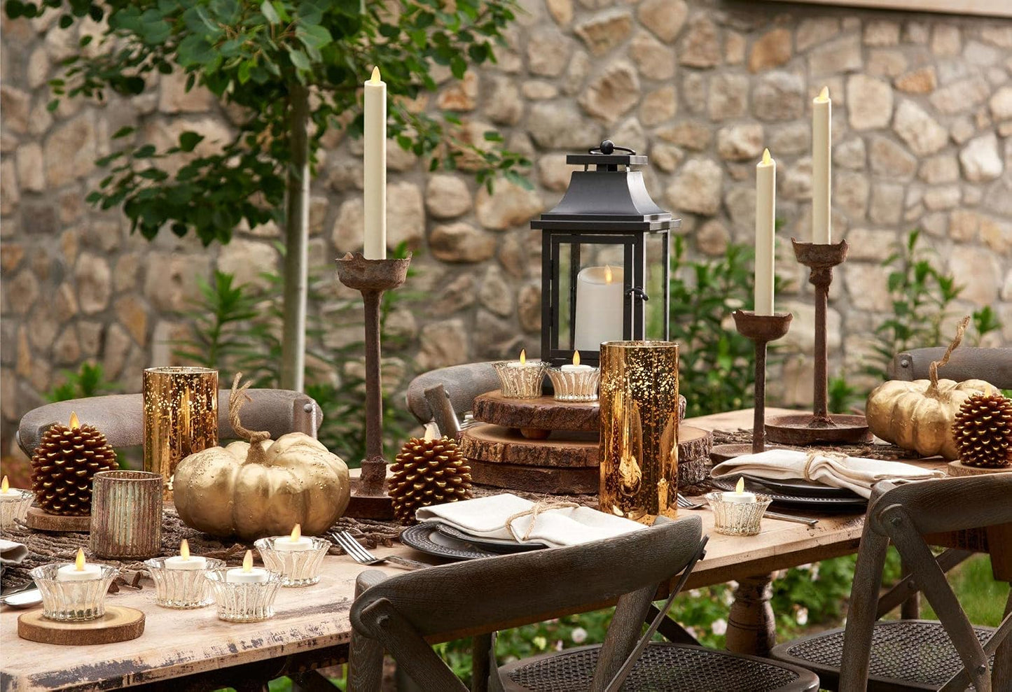 Luminara Flickering Flameless Pearl Ivory Tealights - Warm LED Light Flame Votives - Battery Operated Decor for Dining