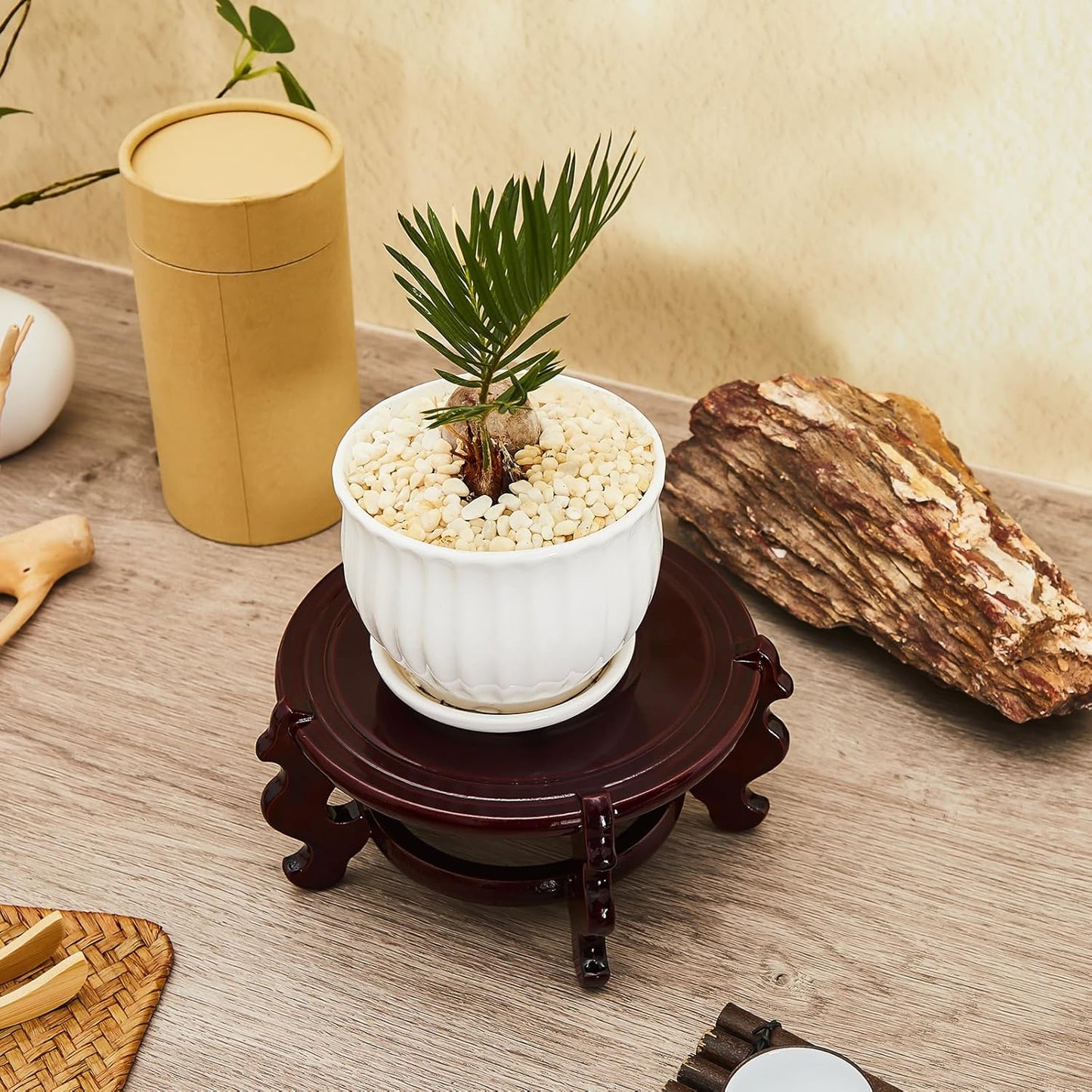4 to in Wooden Plant Stands Indoor Chinese Oriental Plant Stand / 6 Inch / 12 Inch / Set of 2