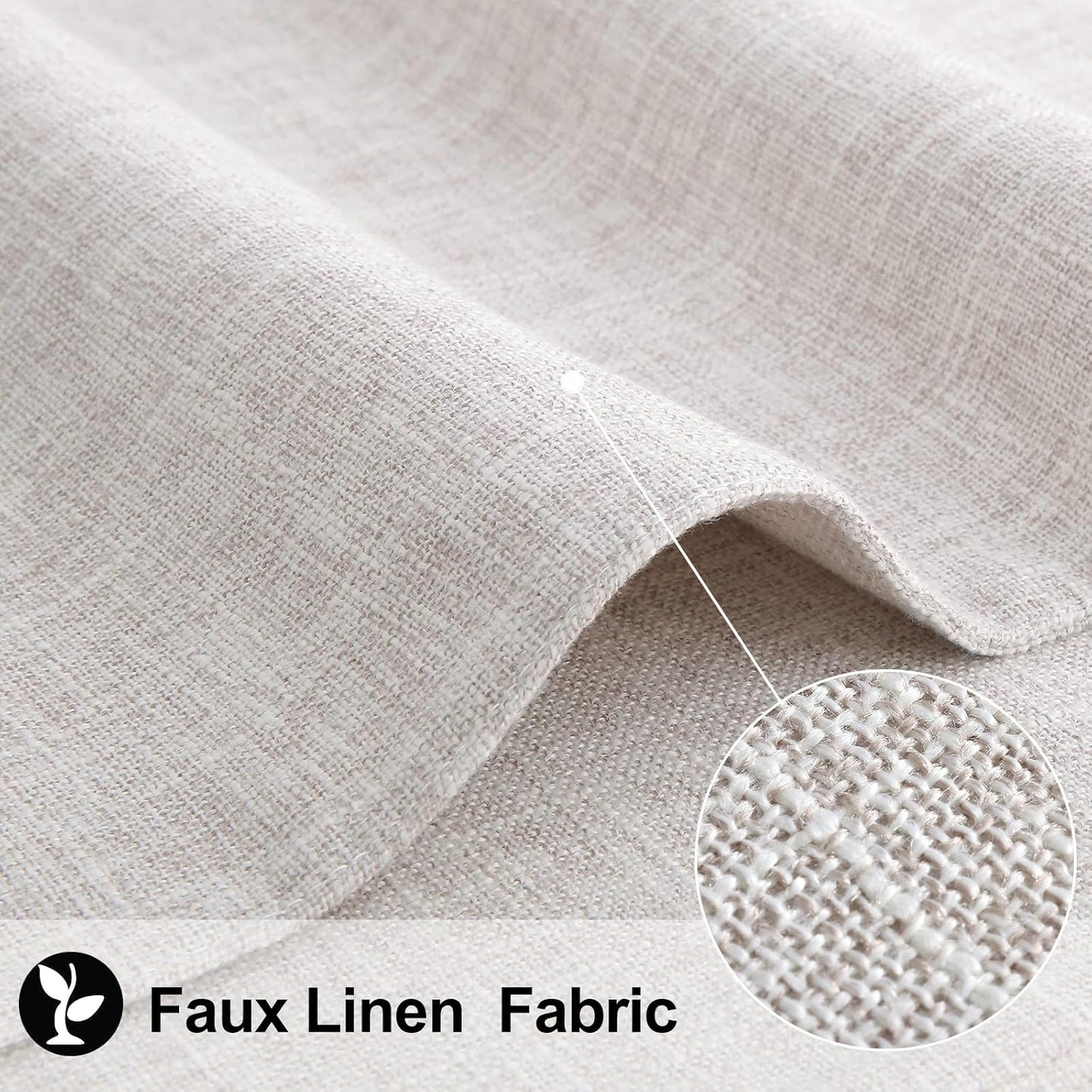 Faux Cotton Linen Placemats Set of 8, Cloth Washable Farmhouse Dining Table Mats for Indoors & Outdoors, Easy to Clean
