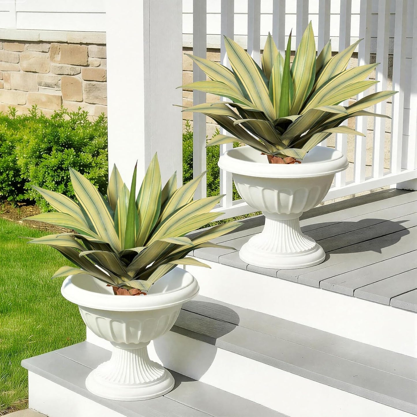 Artificial Plant Outdoor 22" Tall / Agave / Set of 22