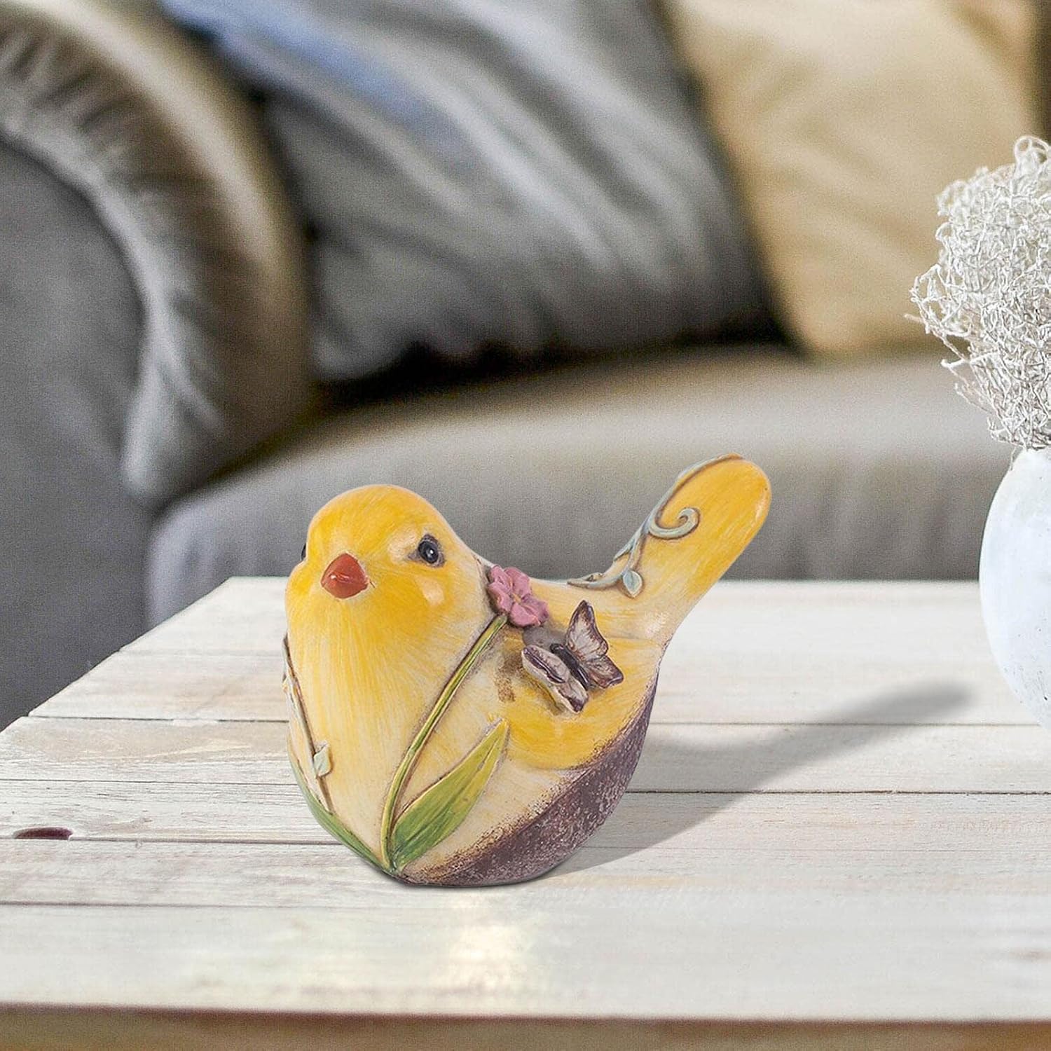Mini Bird Animals Miniature Figurines / Yellow