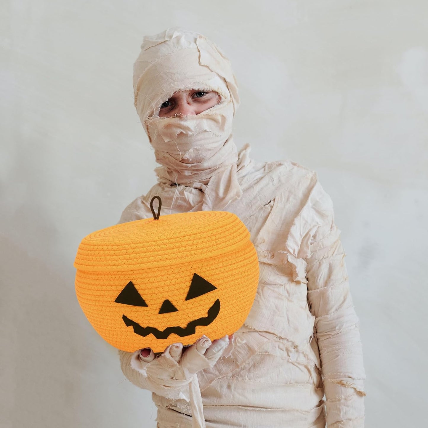 Pumpkin Woven Storage Bin / Small / Halloween
