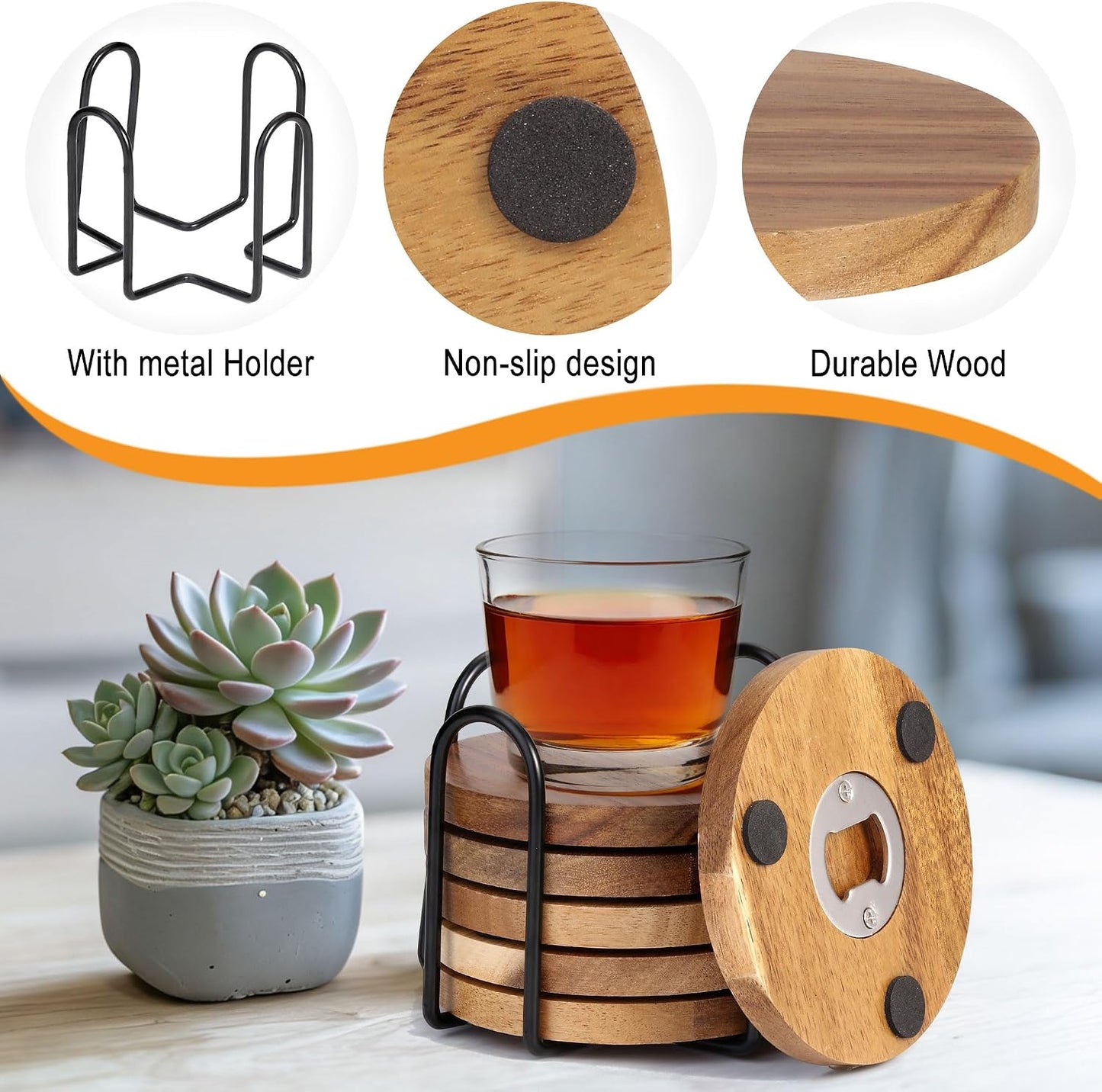 Bottle Opener and Holder / Set of 6