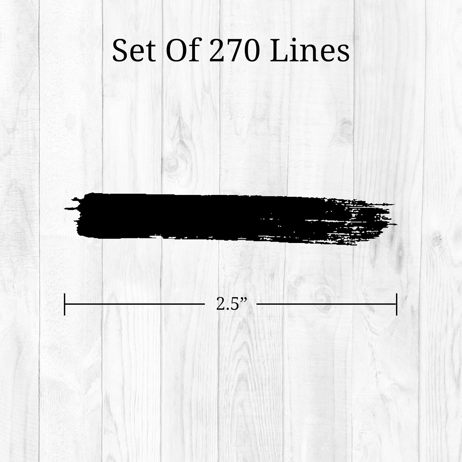 Watercolor Line Wall Decals / Black / Set of 270