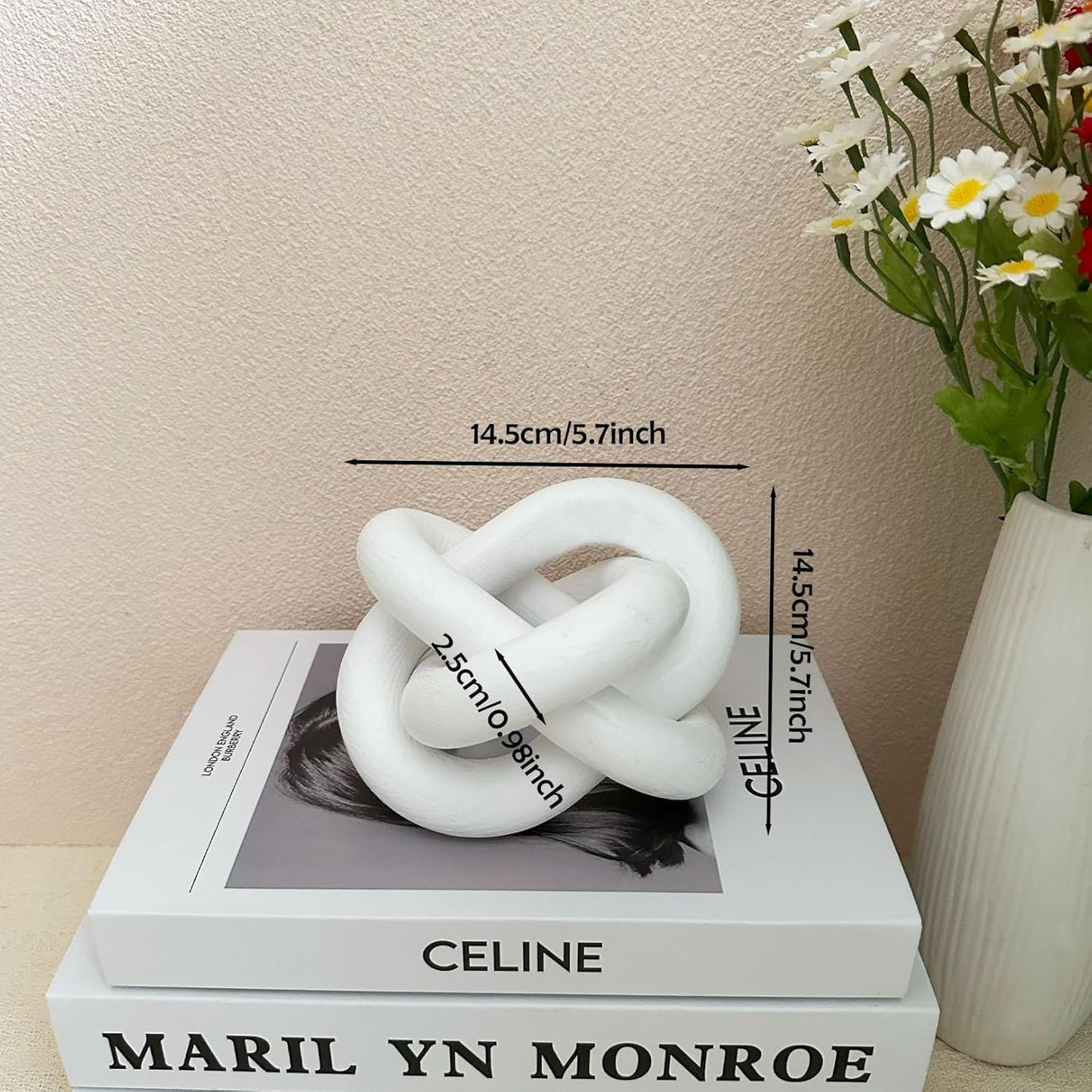Wooden Knot Decor / White