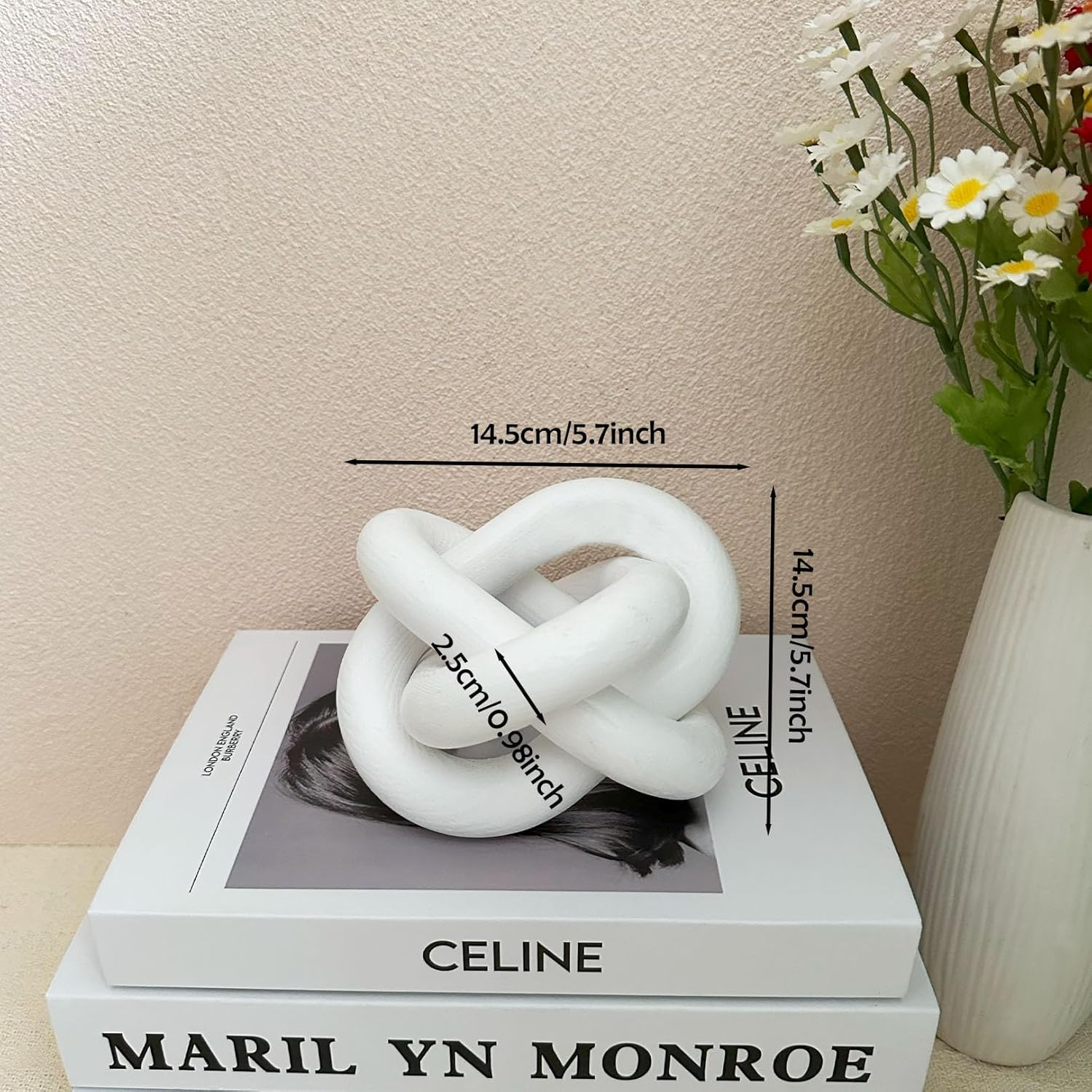 Wooden Knot Decor / White