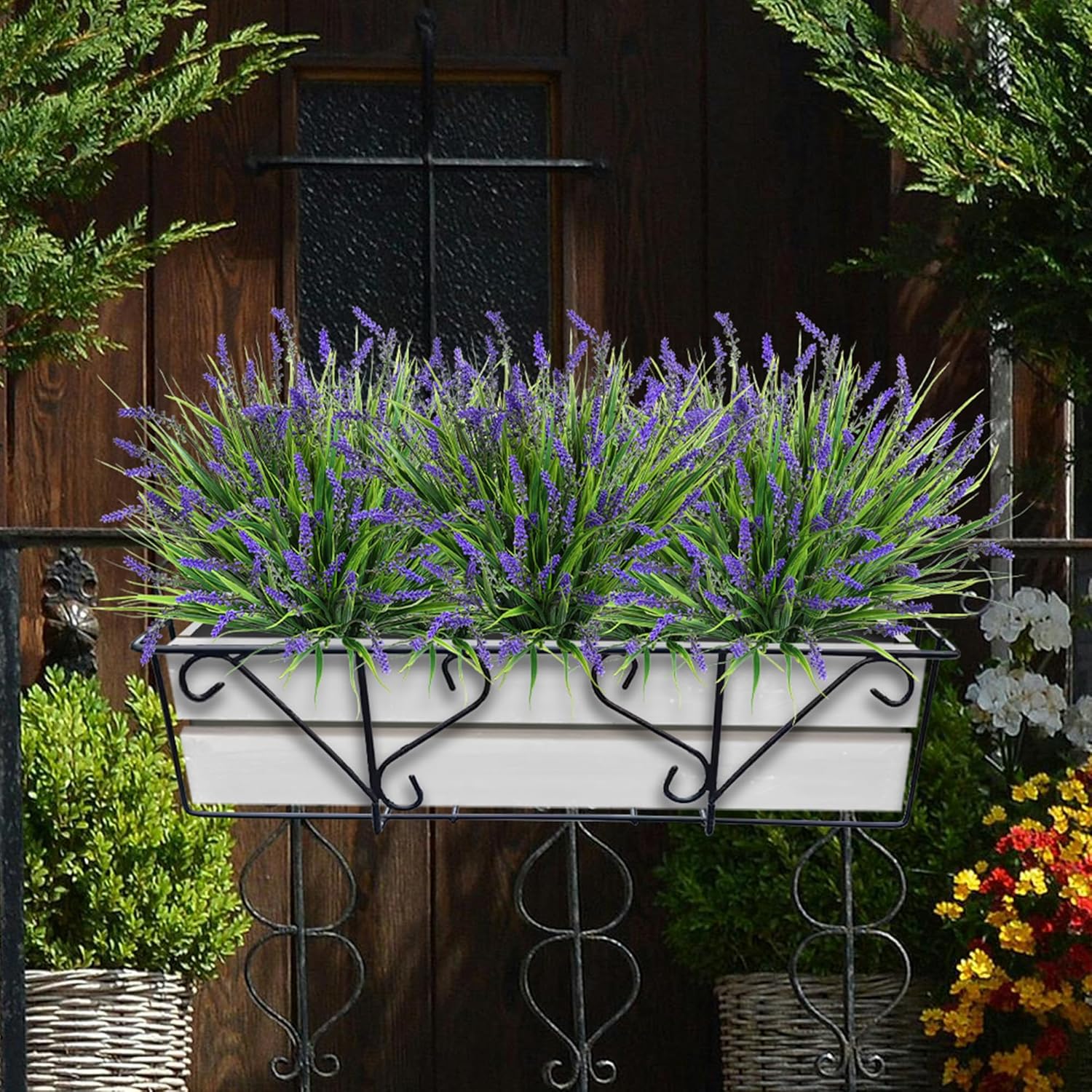 Artificial Fake Outdoor Plants Flowers for Decoration / Purple