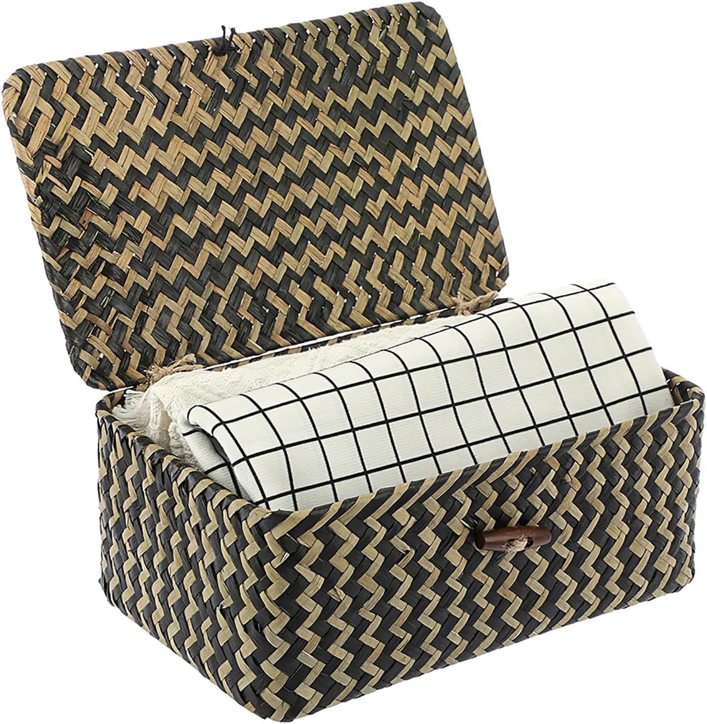 Seagrass Storage Baskets / Small / Black