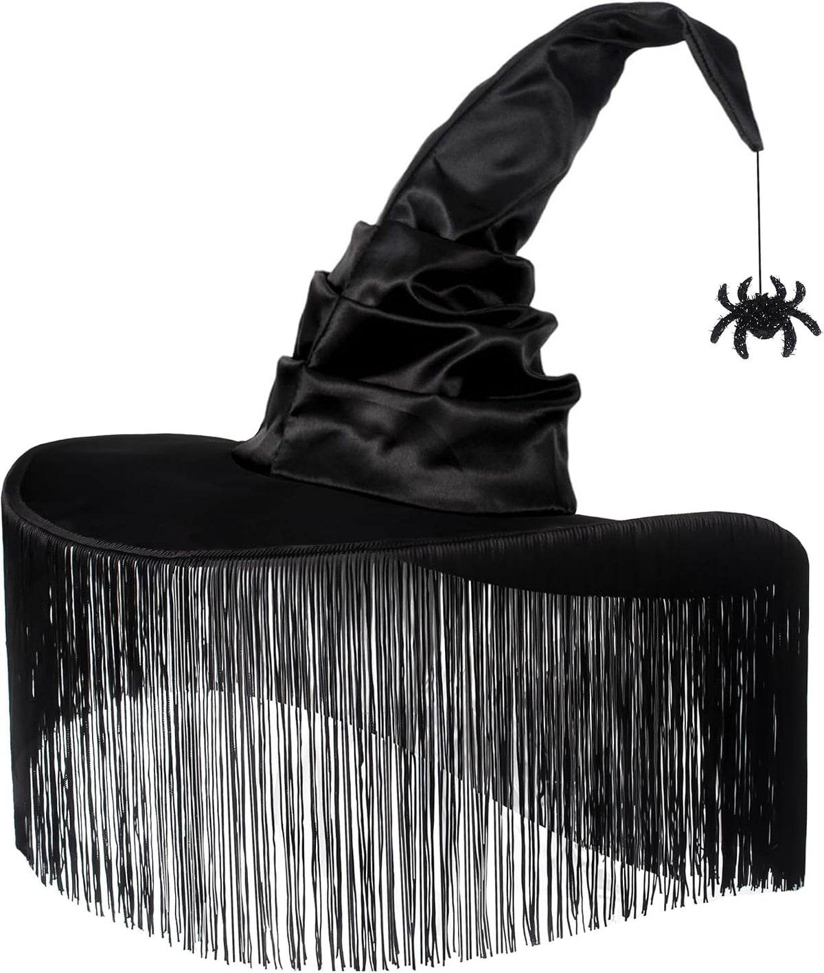 JUSTOTRY Witch Hat for Women - Halloween Women Costume Black