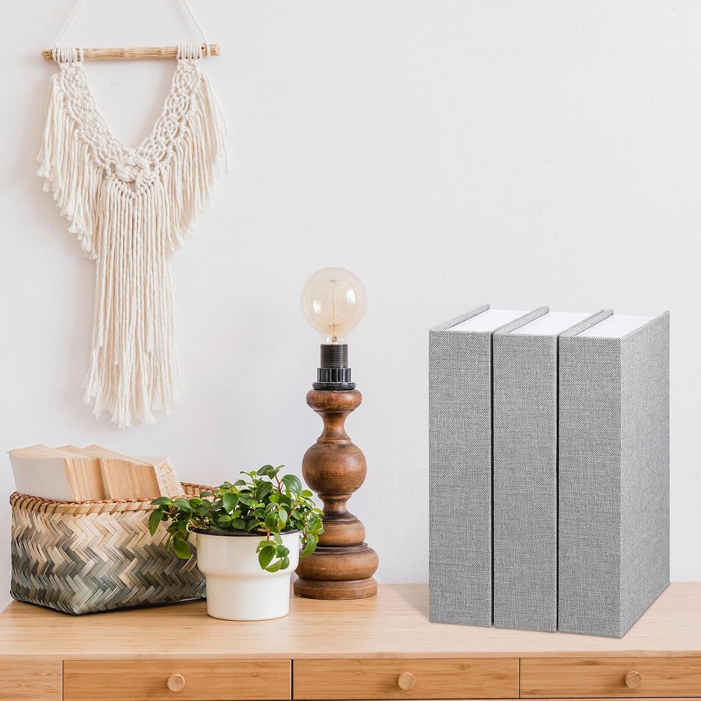 Faux Decorative Books Set / Gray / Set of 6
