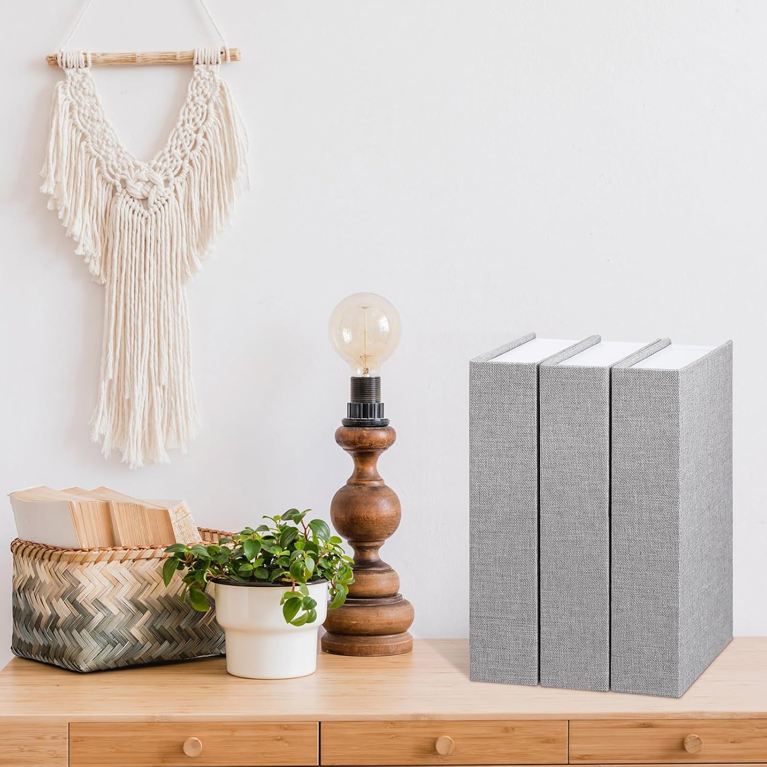Faux Decorative Books Set / Gray / Set of 6