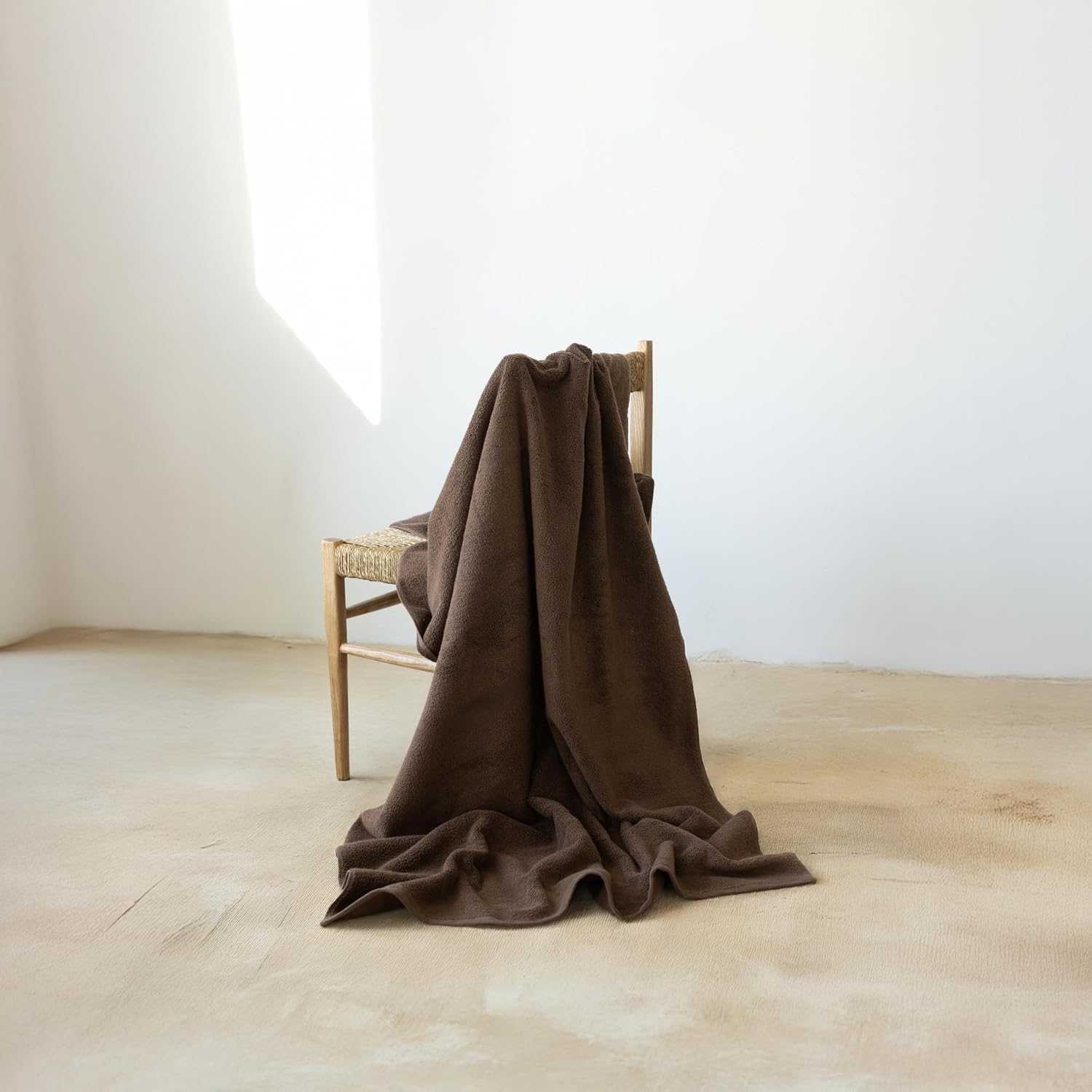 SALBAKOS 100% Turkish Cotton Bath Sheet 40x80 (1-Piece, Chocolate Brown) | Extra Large Jumbo Oversized Bathroom and