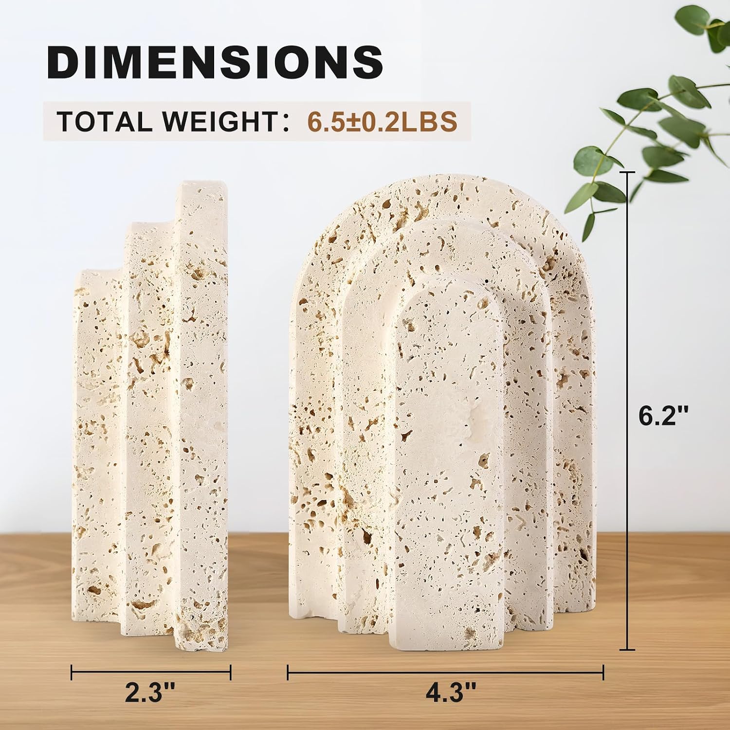 Heavy Duty Bookends / Arched-beige