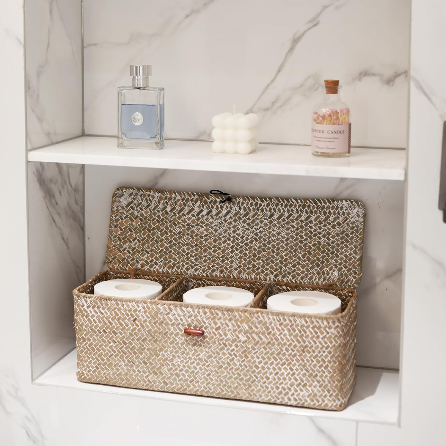 Seagrass Tank Basket / Whitewash