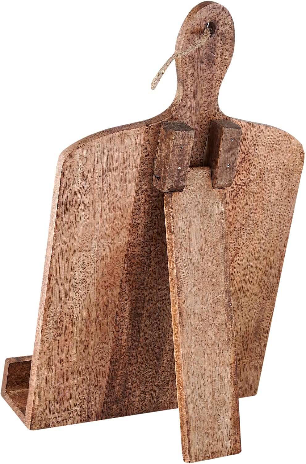 Wedding Gifts Solid Wood Cookbook Stand for Kitchen Counter Recipie Book Holder for Cooking, Chopping Board Style