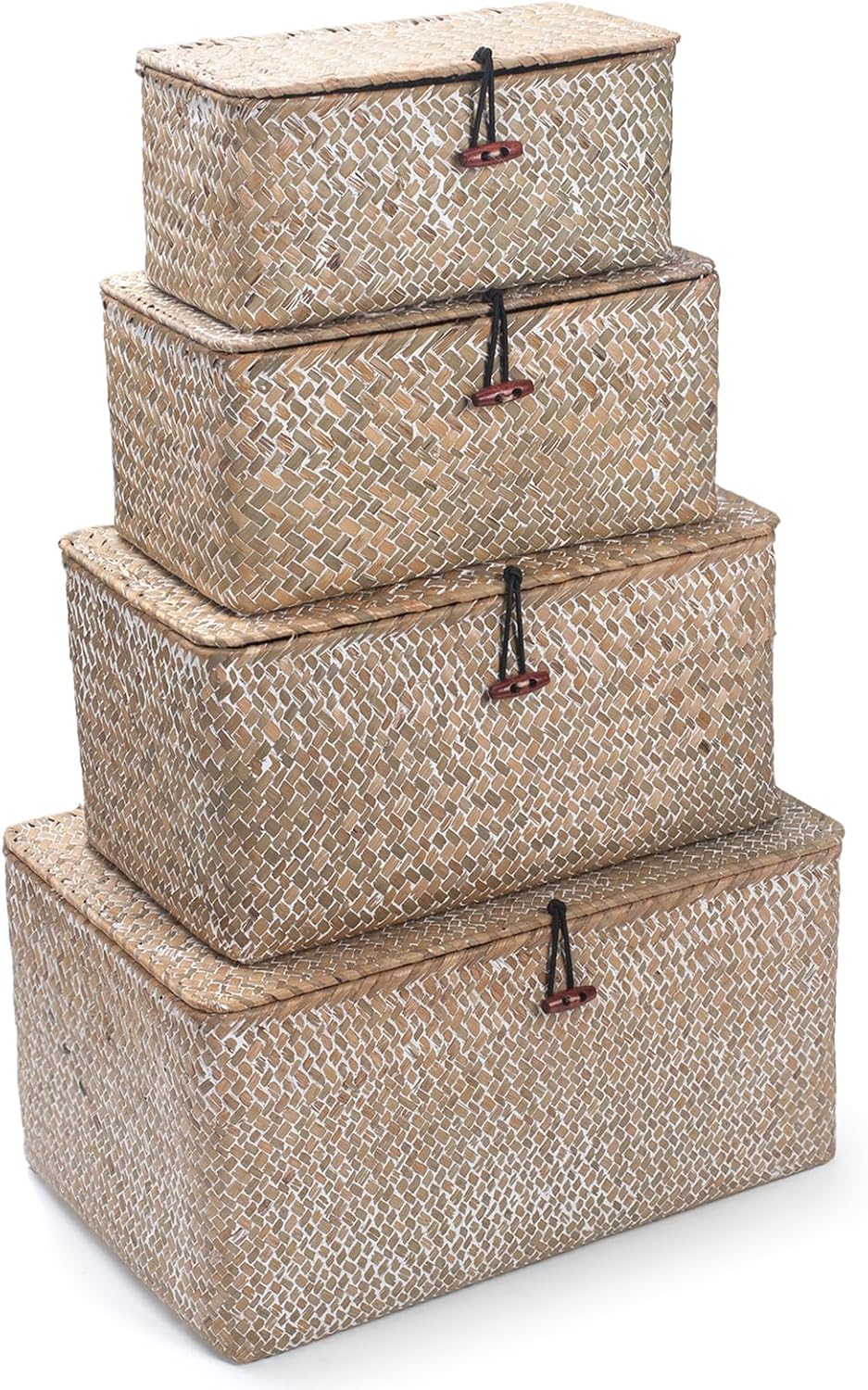 Wicker Basket / Seagrass Storage Basket / Whitewash