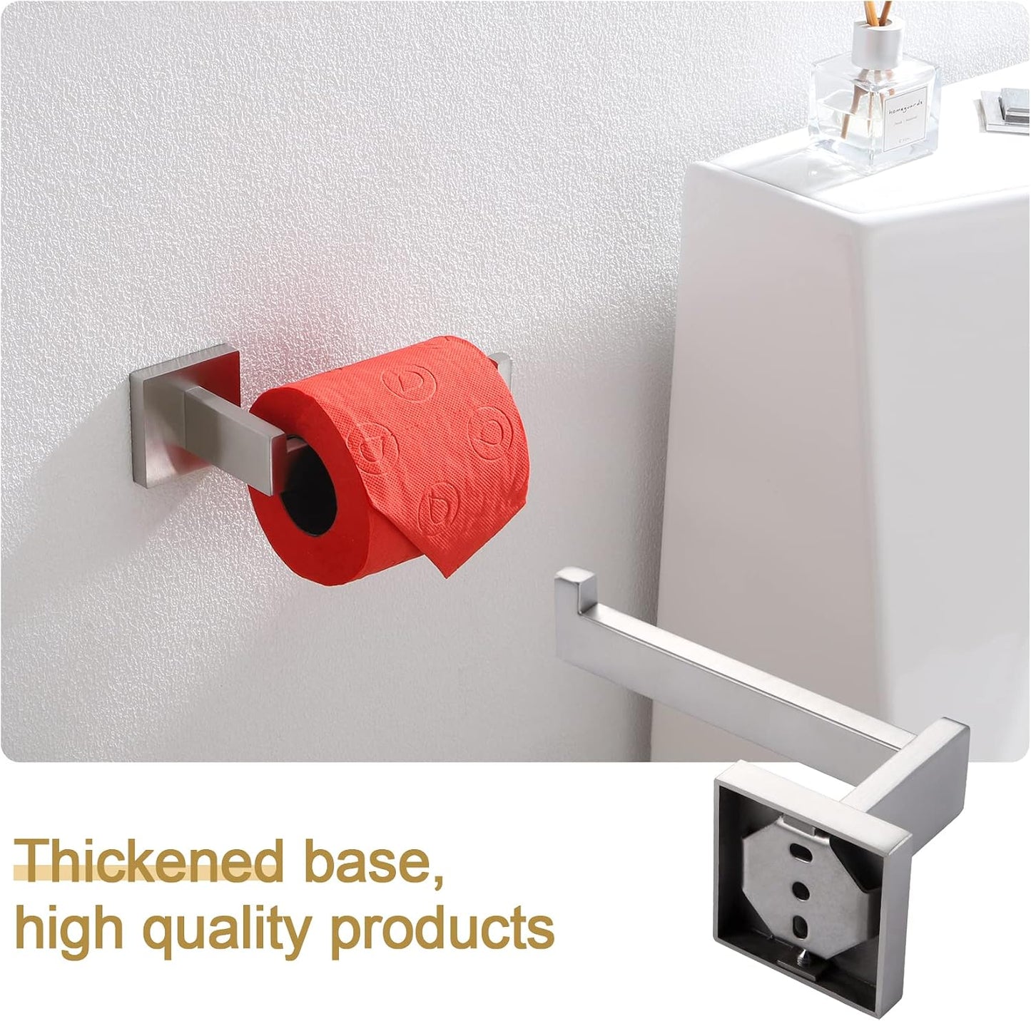 KOKOSIRI Toilet Paper Roll Holder Brushed Nickel Toilet Paper Holder Stainless Steel for Kitchen Bathroom Dispenser