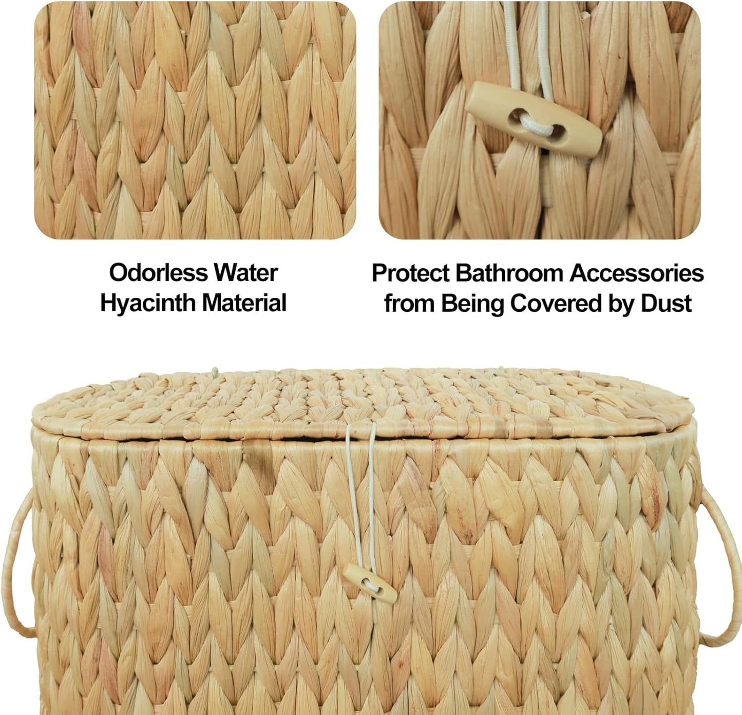 Wicker Basket / Toilet Paper Basket / Natural Hyacinth