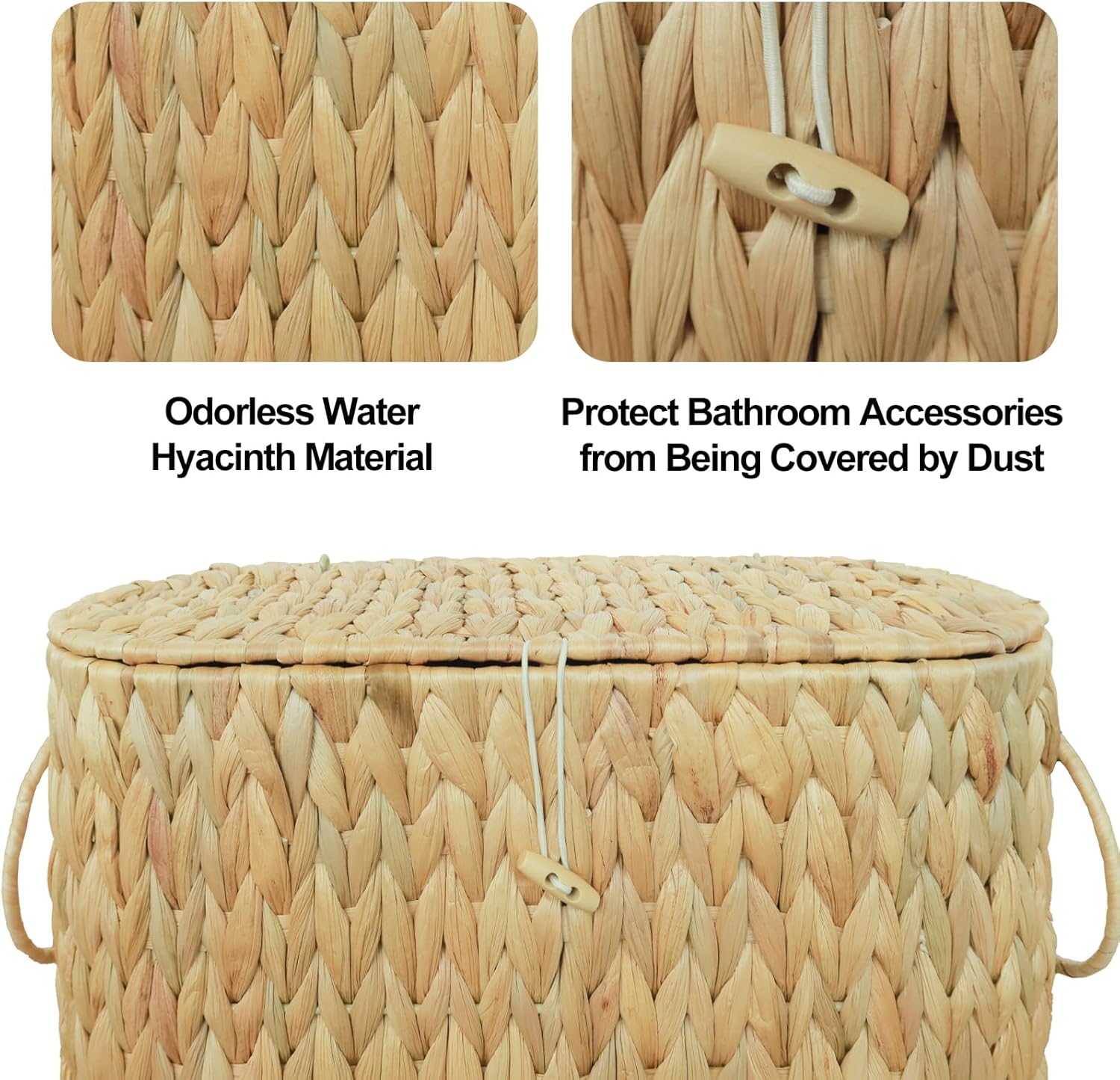Wicker Basket / Toilet Paper Basket / Natural Hyacinth