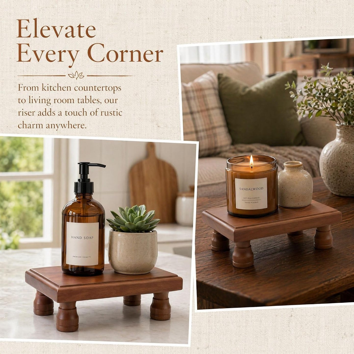 Rustic Wooden Display Stand