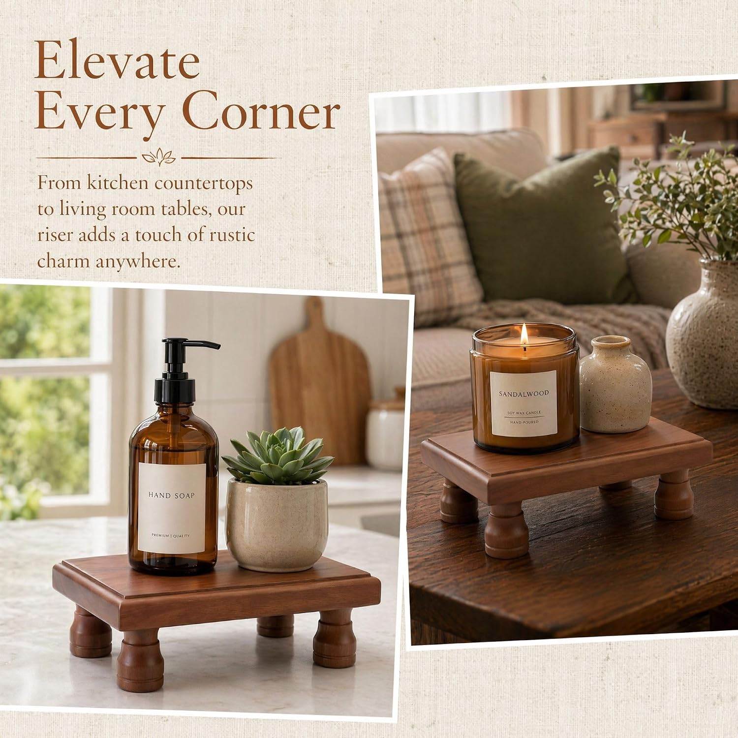 Rustic Wooden Display Stand