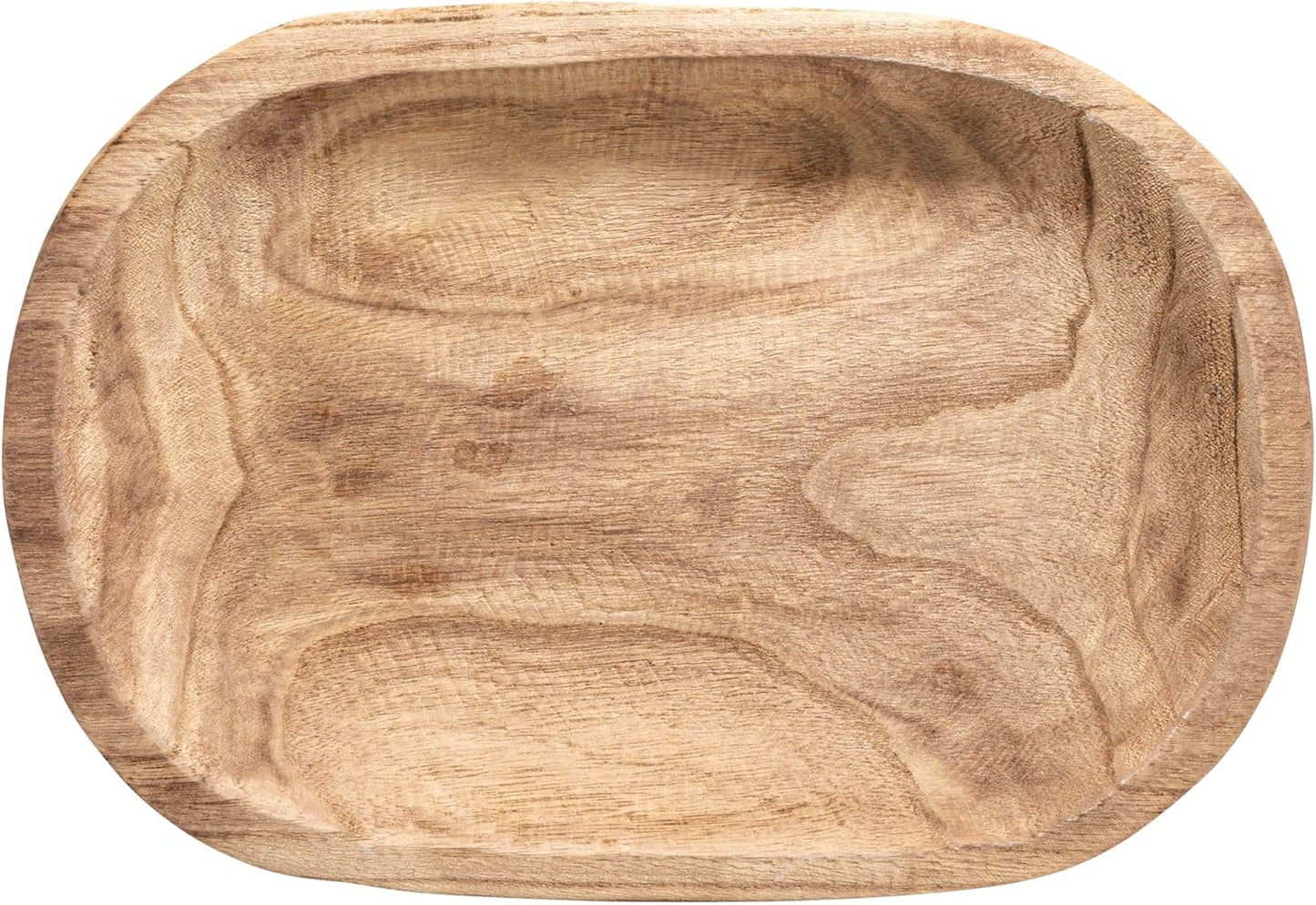 Hand-Carved Paulownia Wood Bowl / Charred Finish / Natural