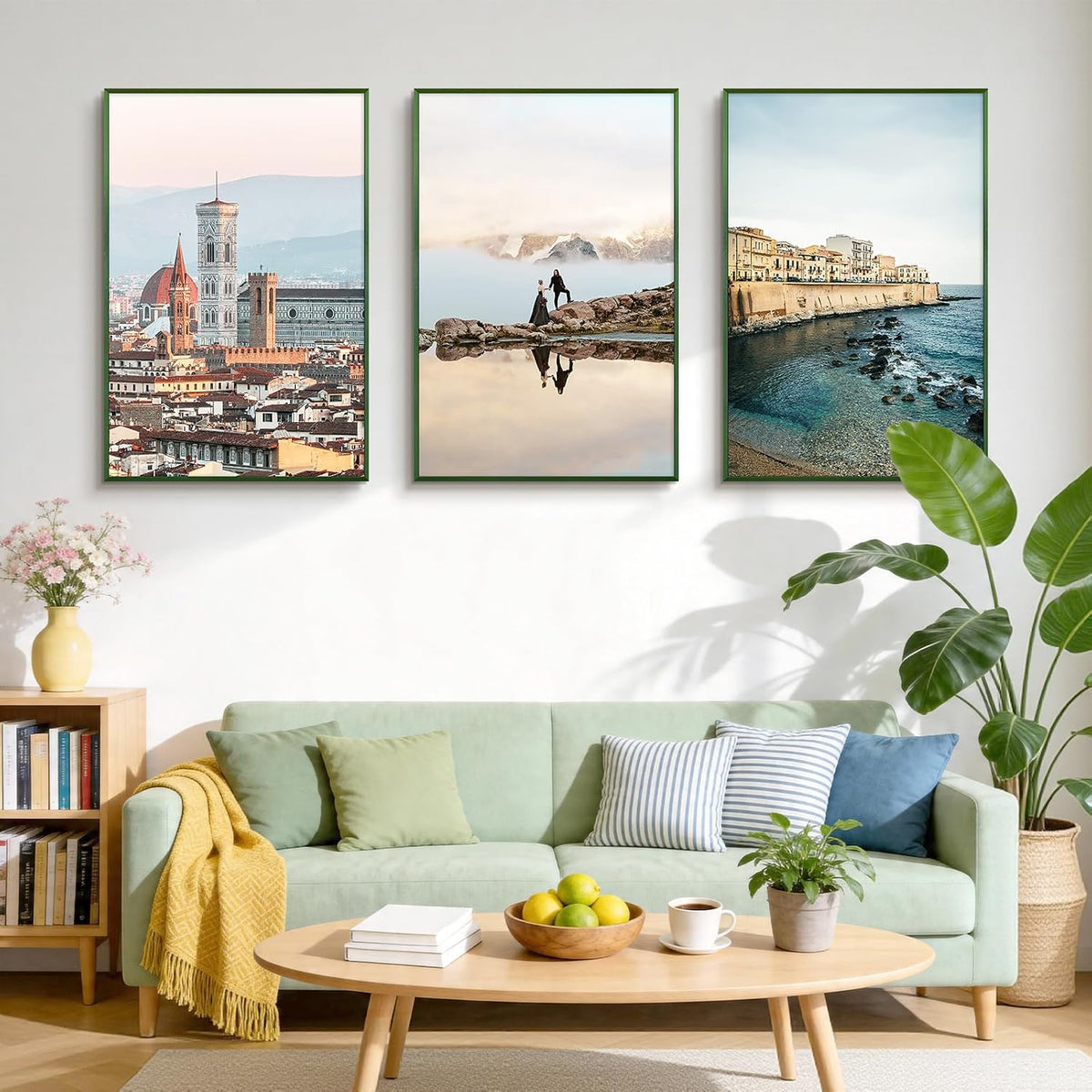 Golden State Art 20x30 Aluminum Poster Frame Acrylic Front Green | Metal Thin Frames for 30x20 Photo, Wall Hooks for