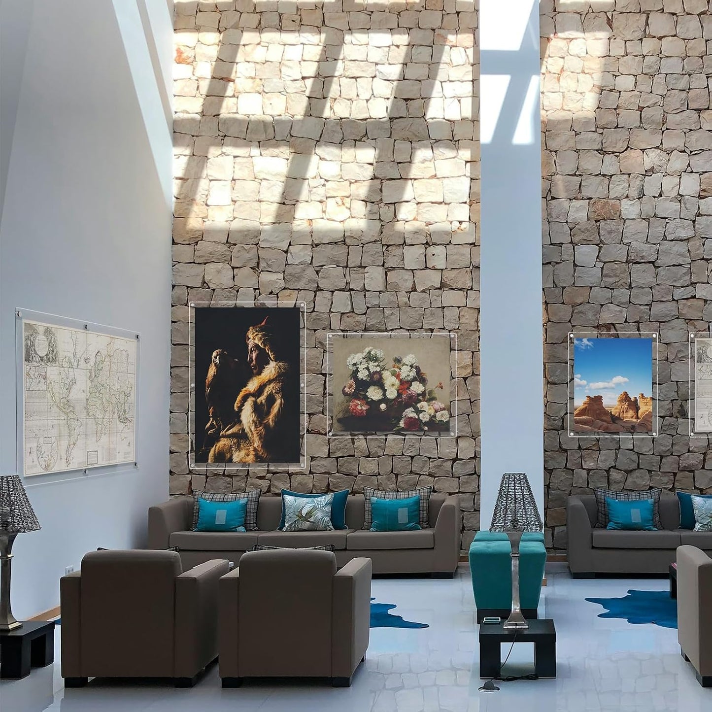 NIUBEE Movie Poster Frame 30x43, Clear Acrylic Wall Mount Picture Frame | Full frame:27x40 Inches, Floating Frames for