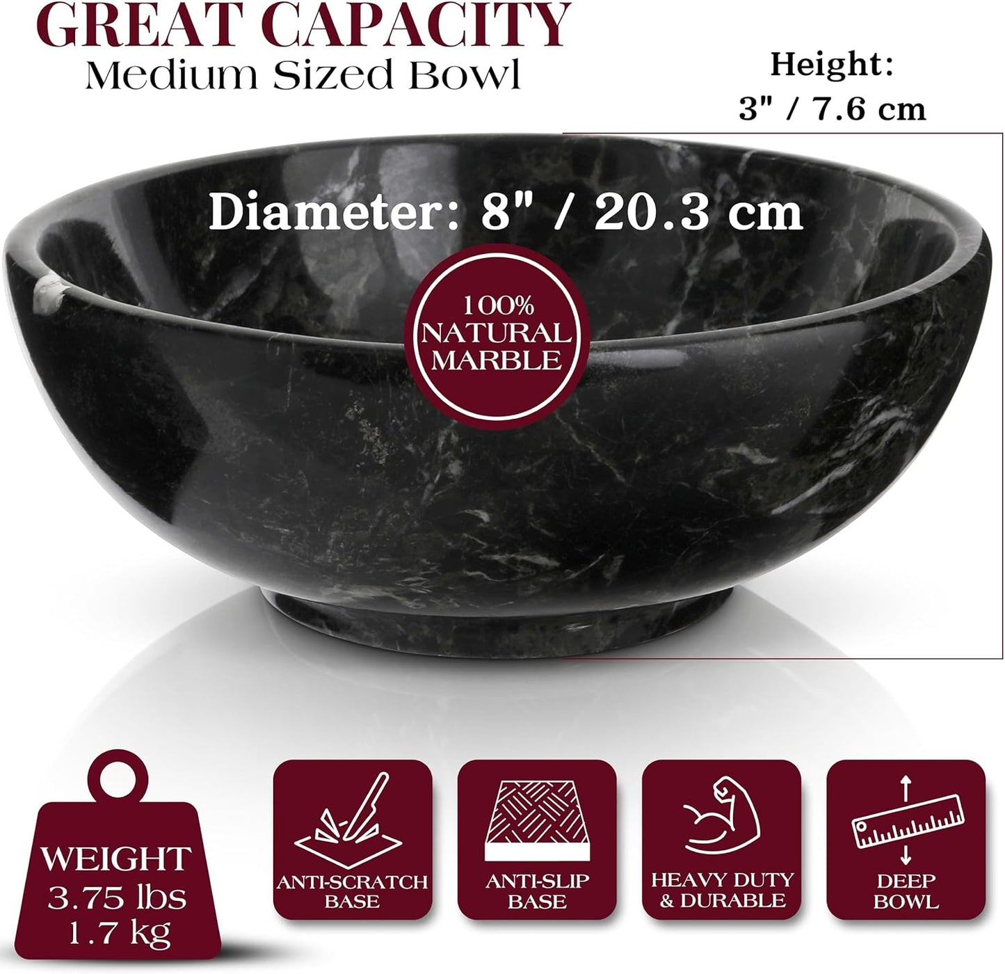 Elegant Modern Fruit Bowl / Black Zebra