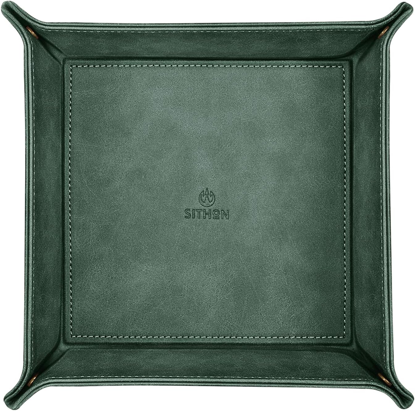Valet Tray Desktop Storage Organizer / Dark Green