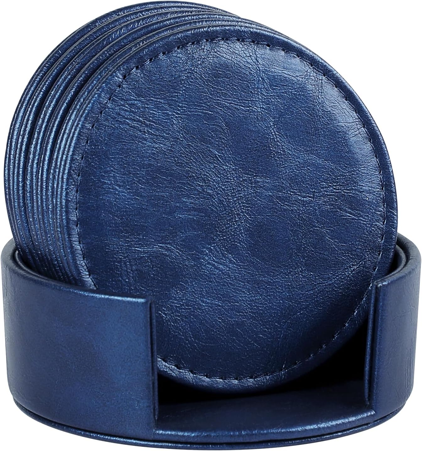 Holder / Modern-Style Drink Coasters / Blue / Set of 6